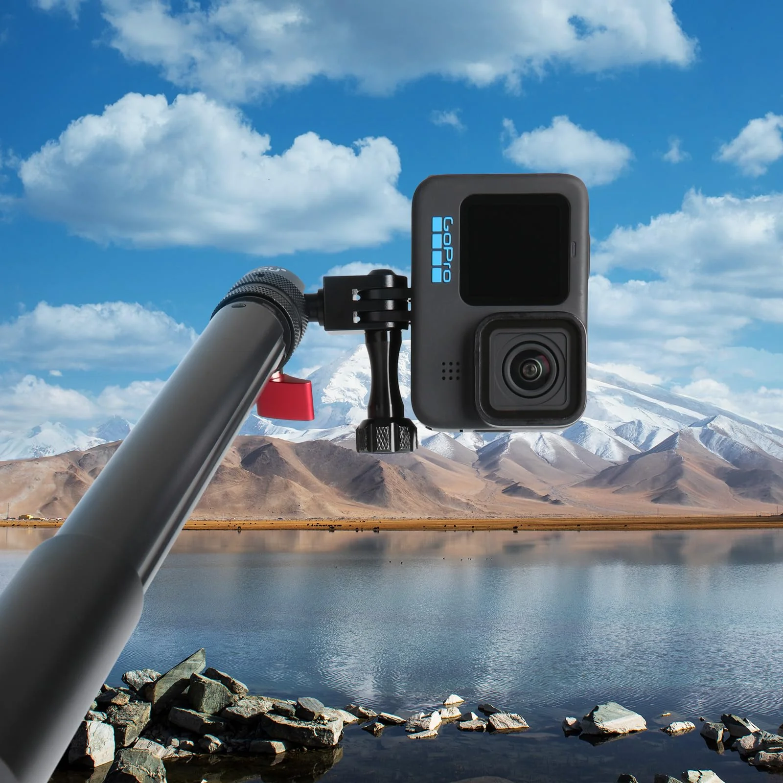 HSU Cold Shoe Mount Adapter, Aluminum 1/4”-20 Screw Hole 360° Rotation Camera Tripod Mount for GoPro Hero 13/12/11/10/9/8/7/DJI Osmo Action, Applicable for Tripod Selfie Stick and DSLR Camera Flash - Image 6