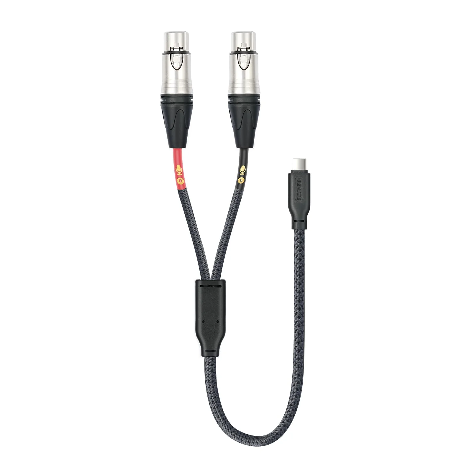 HUALUE 3.3Feet Stereo Dual XLR Female to USB C,Smartphone USB C Microphone Cable，Dual Channel Stereo Input USB C to XLR Female for iPhone 15 ipad Dynamic Microphone Laptop 3.3FT - Image 5