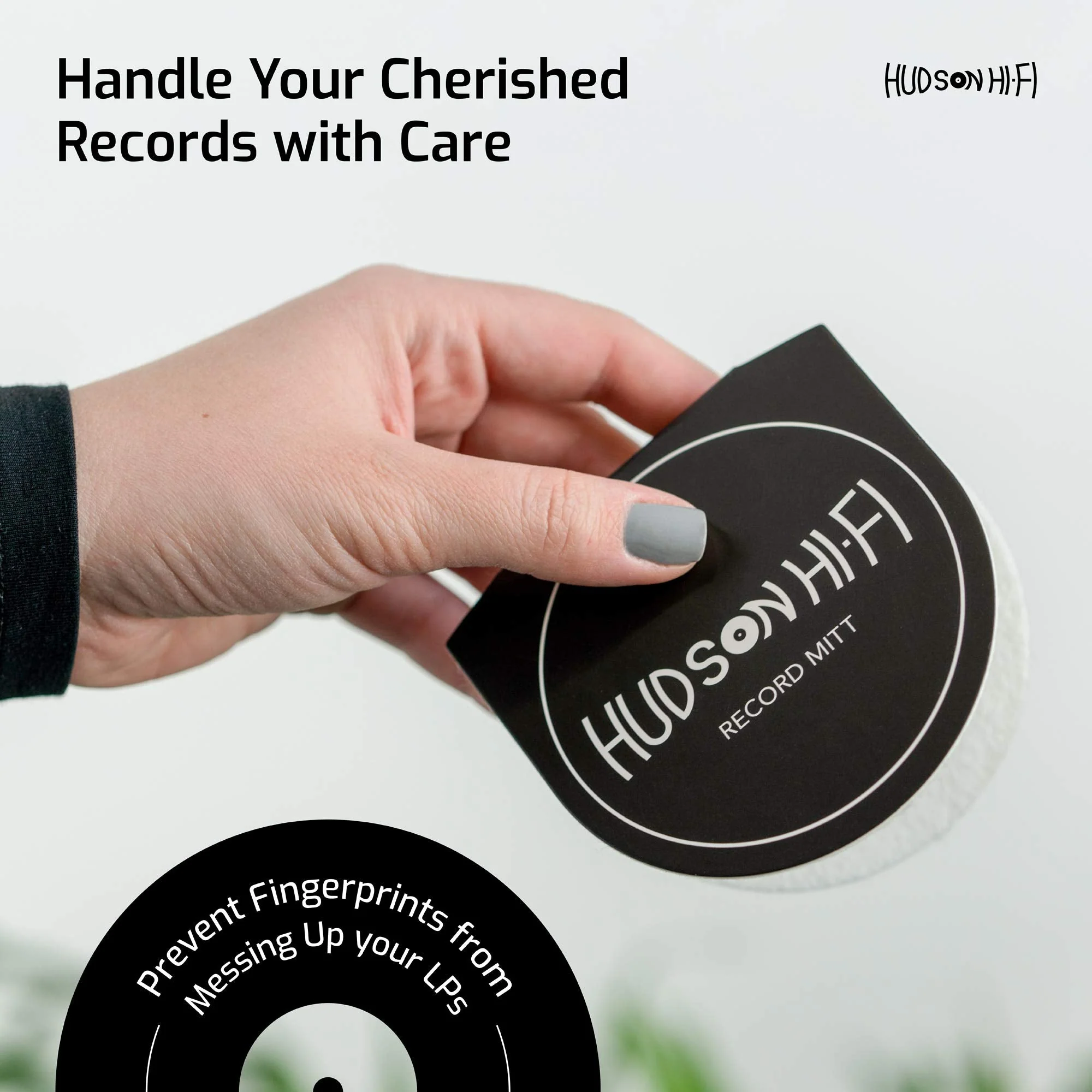 Hudson Hi-Fi 3 Pack Record Mitt Anti Static Record Cleaner & Handler - Record Player Accessories with Soft Microfiber Material for Safe Easy LP Handling and Avoiding Dirty Fingers - Image 4