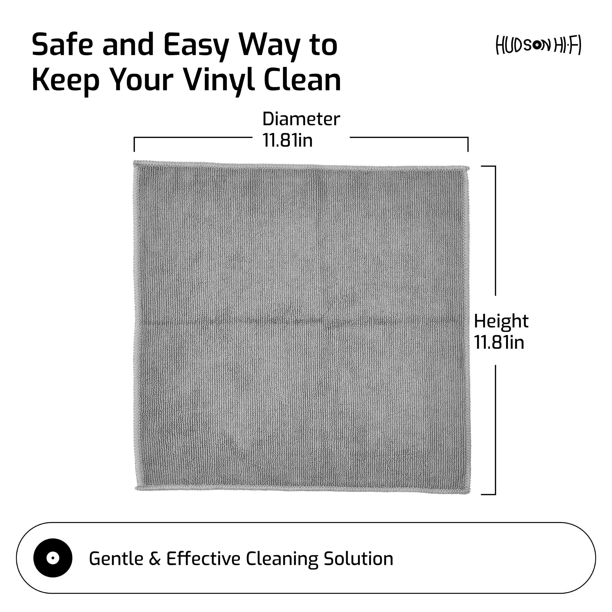 Hudson Hi-Fi Microfiber Record Cleaning Cloth 5 Pack - Anti Static Record Cleaner Microfiber Cloth Wipes for Glasses - Vinyl Record Cleaning Anti Static Cloth Record Wipes - Microfiber Cleaning Cloth - Image 3
