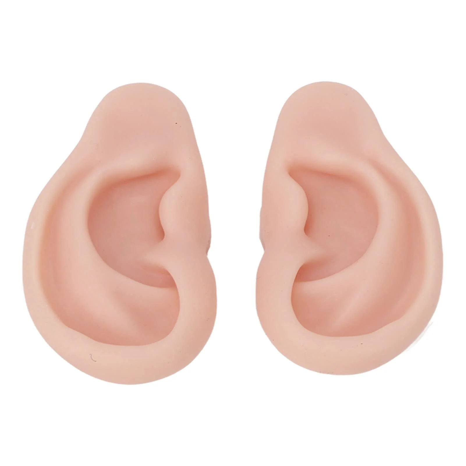 Human Ear Model, 1 Pair Soft Silicone Simulation Ear Model, Flexible Artificial Ear, Realistic Body Parts for Piercing Exercises, Earrings, Jewellery Display (2#) 2# - Image 5