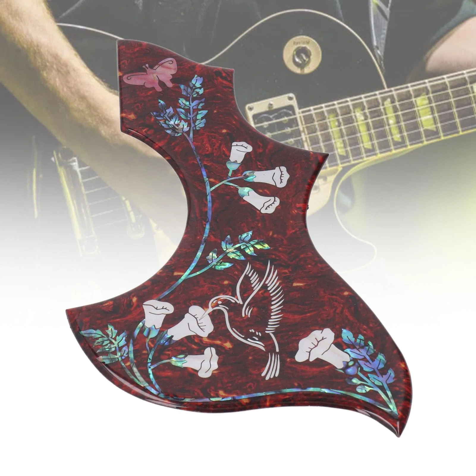 Hummingbird Acoustic Guitar Pickguard, Self Adhesive, Anti Scratch Guitar Plate, 2mm Thick, Guitar Pick Guard for Standard Size Guitars - Image 2