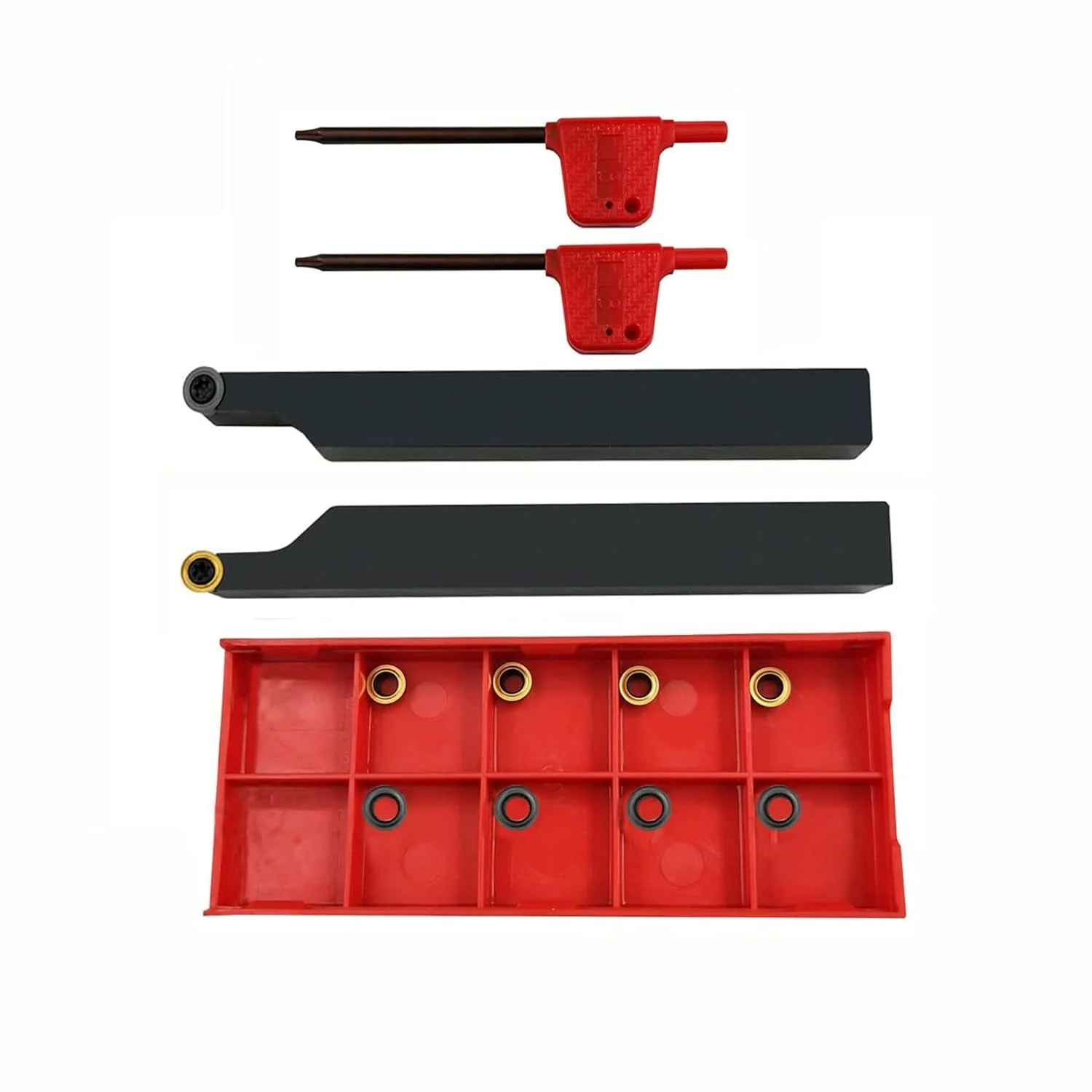 Hunricho 3/8" 1/2" SRACR1010/1212 H06 Lathe Lathe Holder Lathe Lathe Lathe with RCMT0602 Round Carbide Router Bits (2pcs 1/2 Holder + 10pcs Inserts) 2 pieces 1/2 holders + 10 pieces inserts - Image 6