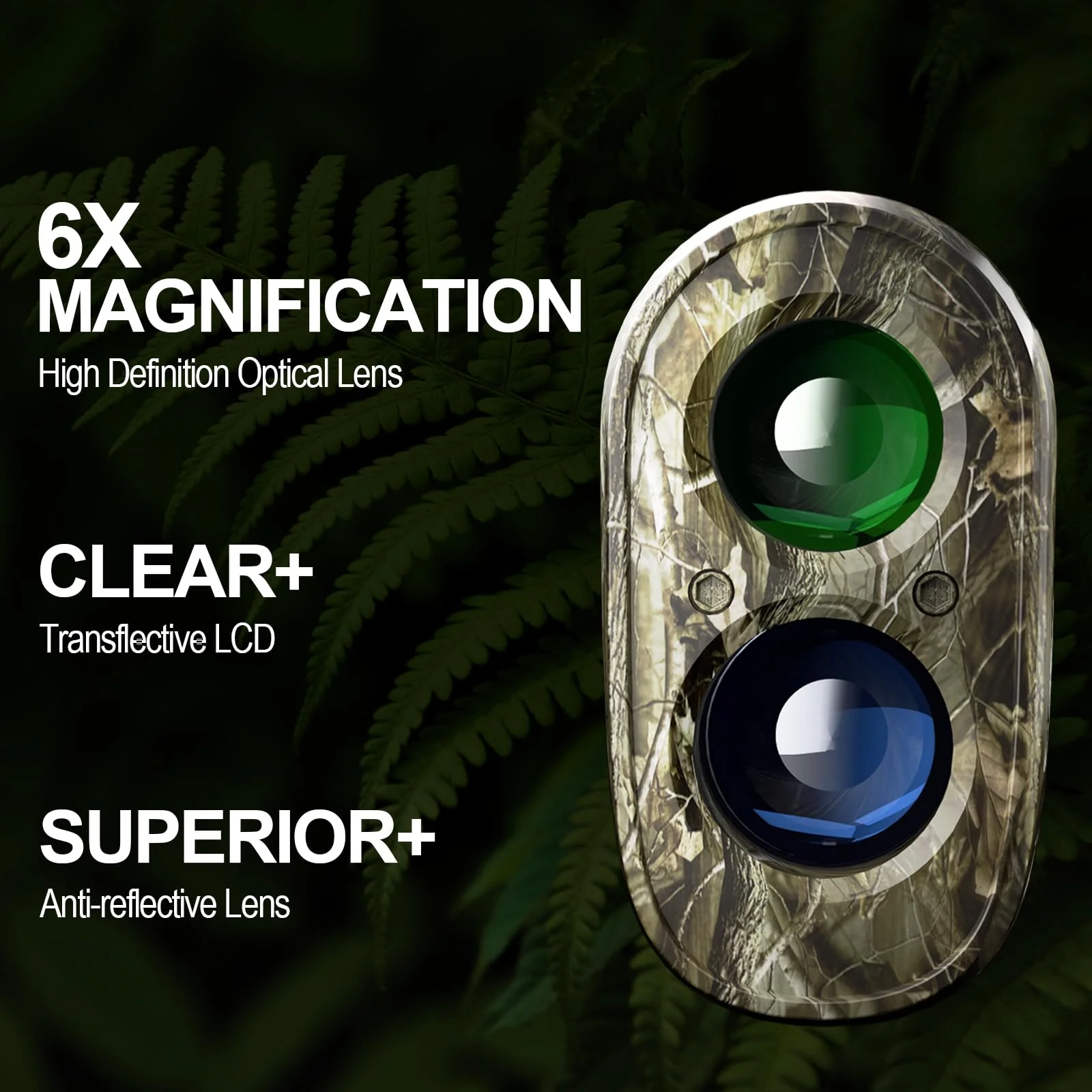 Hunting Rangefinder 765/1093Y Laser Range Finder 6X Magnification, Distance/Angle/Speed Measure, Flagpole Locking Vibration Scan Compact Rangefinders Device for Golf, Hunting, Shooting & Hiking a. 765Y Camo - Image 2