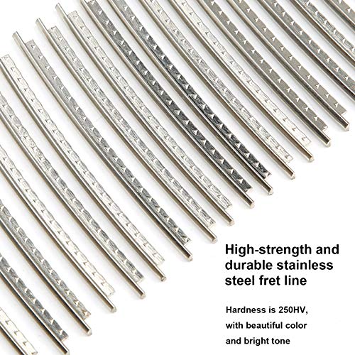 HURRISE Guitar Fret Wires 2.7mm 24 Frets Stainless Steel Fretwire Compatible with Electric Guitar Bass Guitar Fingerboard Replacement - Image 3
