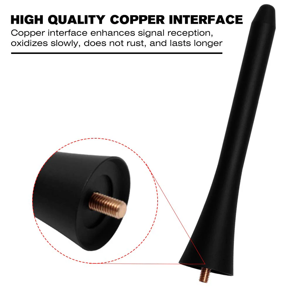HUSUKU 5 inch Al-Alloy Radio Short Antenna for Mazda Miata MX-5 RF ND NC 2006-2024 ┃ OEM NF47-66-A30A ┃ - Image 4