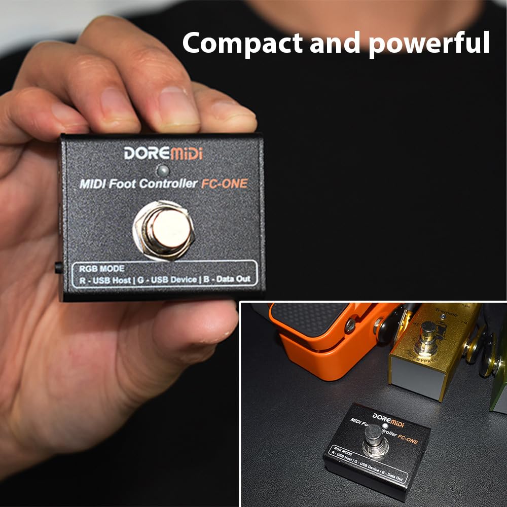 HXBER MIDI Foot Controller Electric Guitar MIDI Effects Pedal Plug and Play MIDI Output Ports DIY CC/PC/Note Messages Various Trigger Modes Portable MIDI Device - Image 2