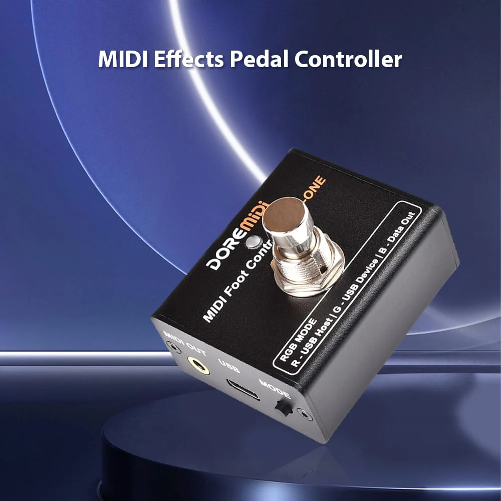 HXBER MIDI Foot Controller Electric Guitar MIDI Effects Pedal Plug and Play MIDI Output Ports DIY CC/PC/Note Messages Various Trigger Modes Portable MIDI Device - Image 6