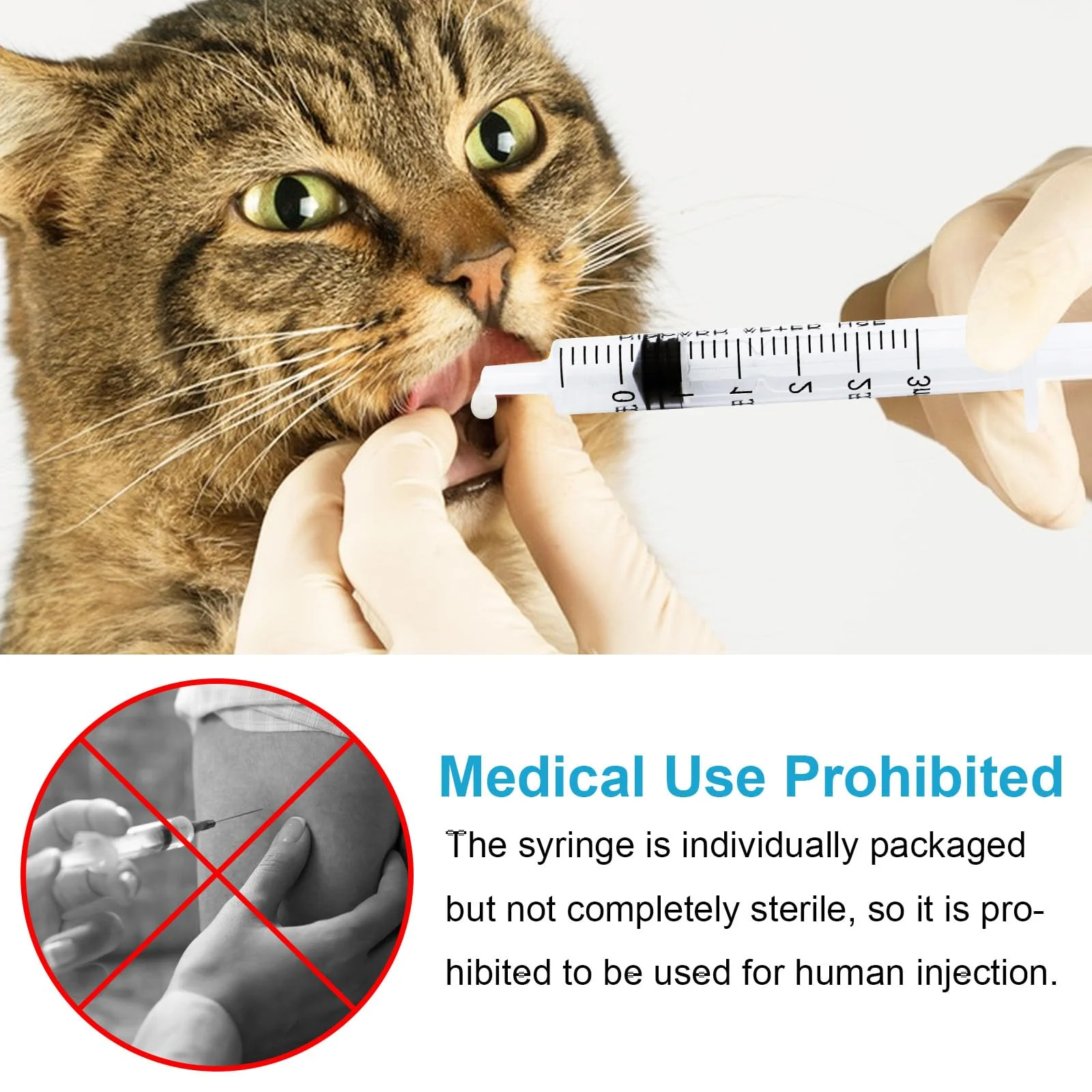 HXC Syringes 3 ml Plastic Syringe Pack of 24 Colostrum Syringe with Lid Food Syringe Disposable Syringes Individual Package 2 ml Syringe Sterile for Newborn Animal Feeding Lab 3ml - Image 5