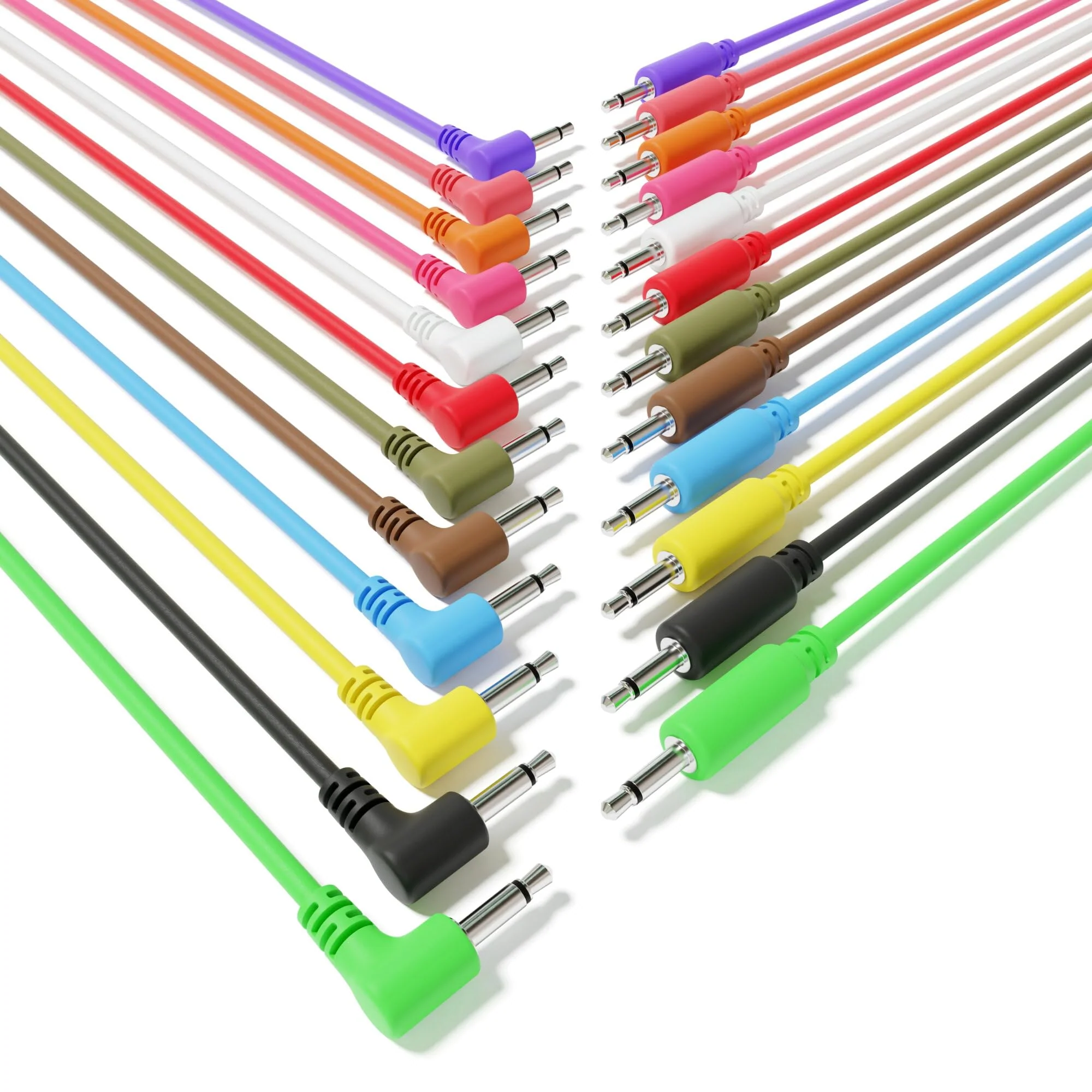 Hybrid Mono Modular Patch Cables - TS 3.5mm 1/8" - Eurorack Synth Synthesizer [13-Pack | 180 cm - 70.87"] 180 cm - 70.87" 13-Pack - Image 6