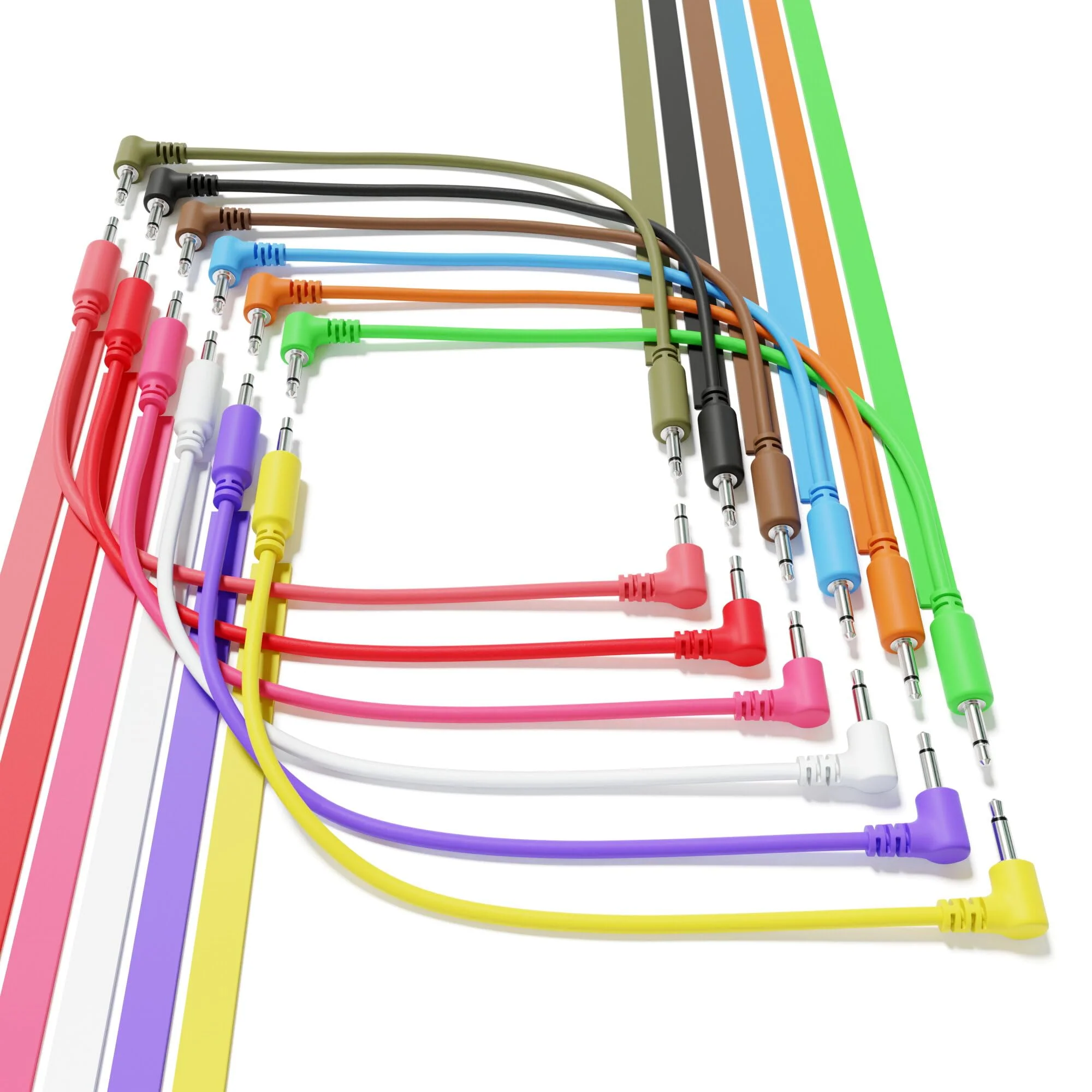 Hybrid Mono Modular Patch Cables - TS 3.5mm 1/8" - Eurorack Synth Synthesizer [13-Pack | 180 cm - 70.87"] 180 cm - 70.87" 13-Pack - Image 8