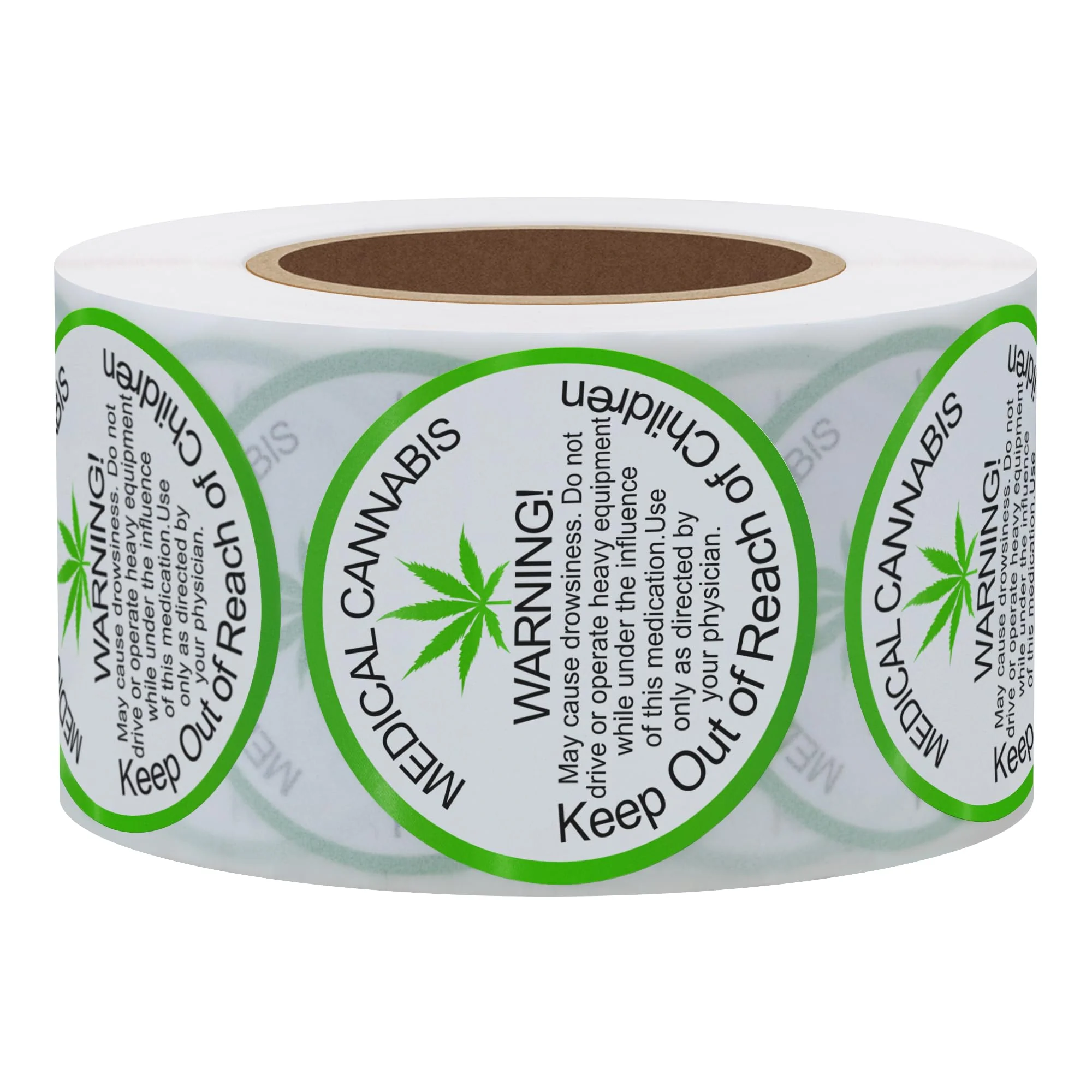 Hylabelest 38mm General Medical Cannabis Warning Labels Keep Out of Reach of Children Round Stickers - Image 2