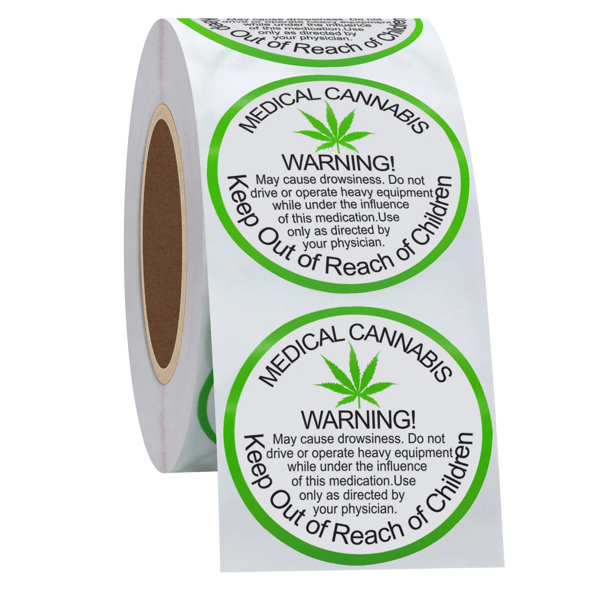 Hylabelest 38mm General Medical Cannabis Warning Labels Keep Out of Reach of Children Round Stickers - Image 3