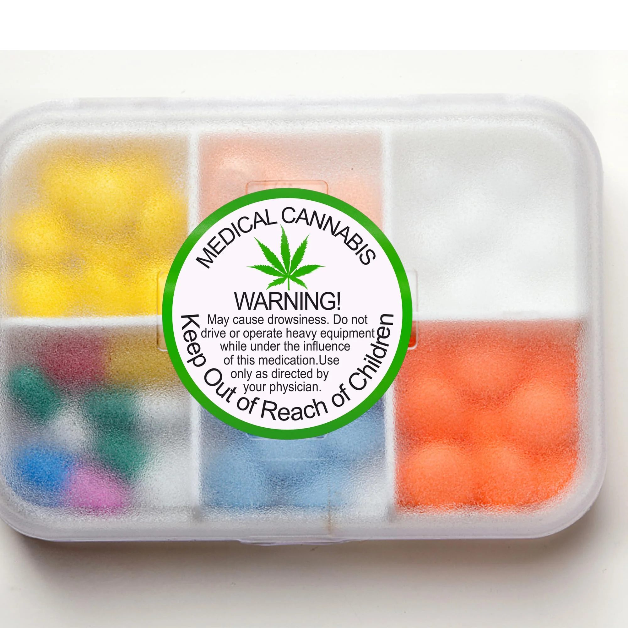 Hylabelest 38mm General Medical Cannabis Warning Labels Keep Out of Reach of Children Round Stickers - Image 4