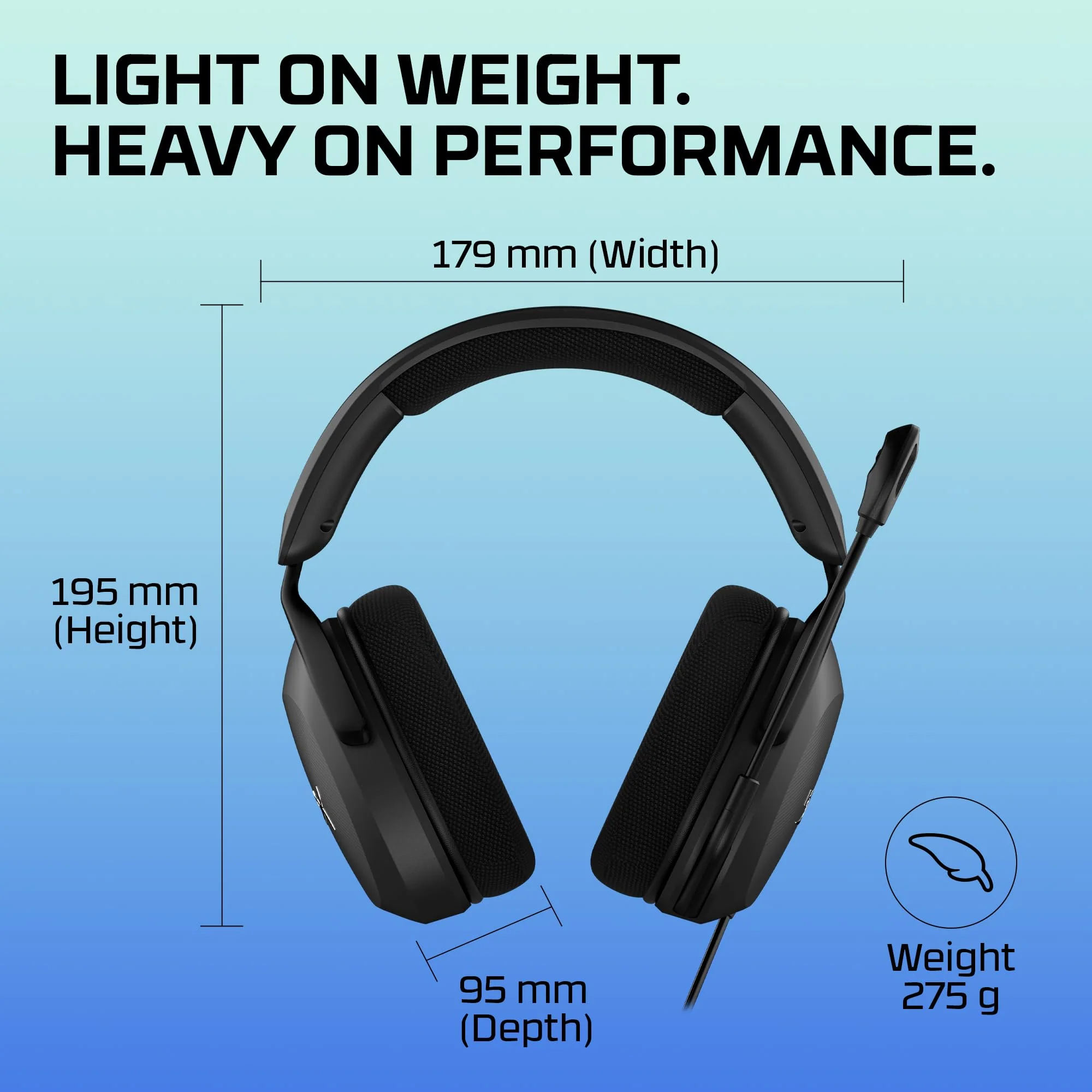 HyperX Cloud Stinger 2 Core – PC Gaming Headset, Lightweight Over-Ear Headset with mic, Swivel-to-Mute mic Function, DTS Headphone:X Spatial Audio, 40mm Drivers,Black Black/Red Wired - Image 3