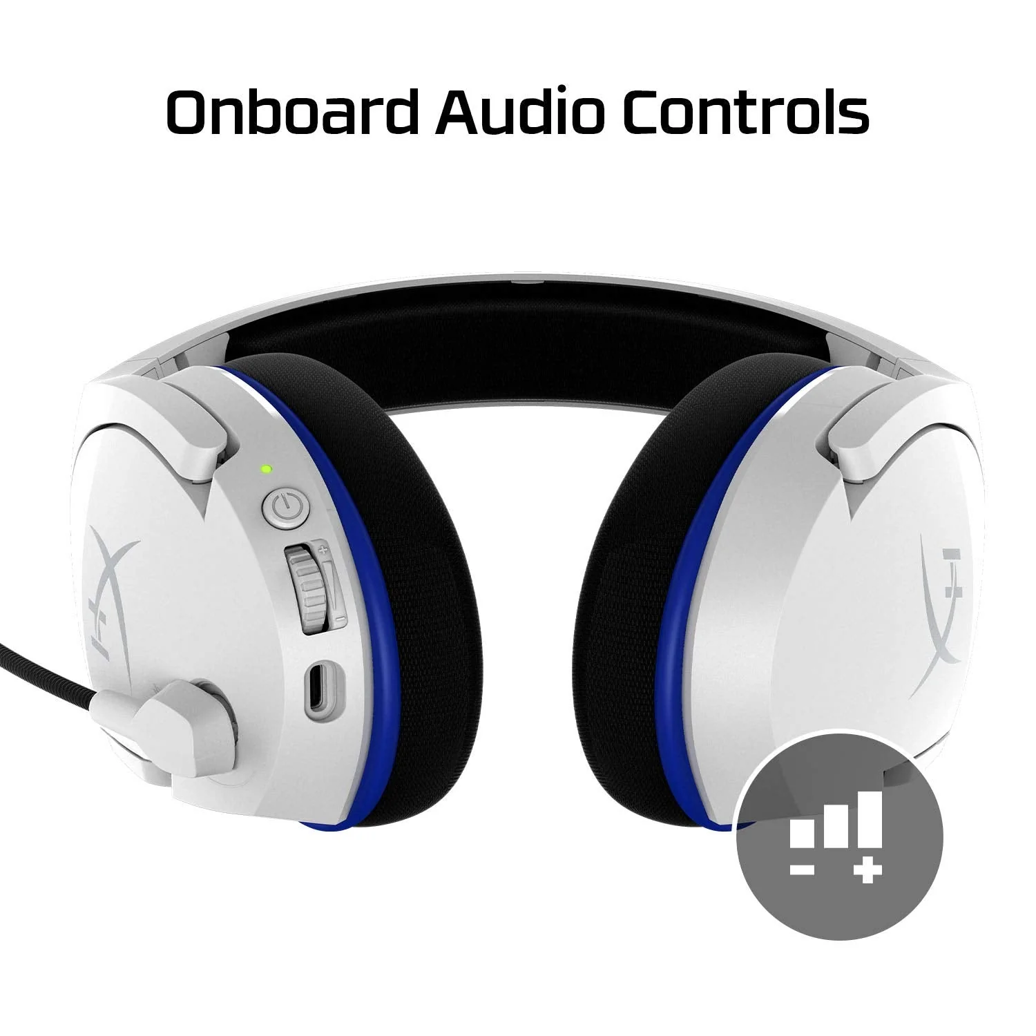 HyperX HHSS1C-KB-WT/G Cloud Stinger Core – Wireless Gaming Headset, for PS4, PS5, PC, Lightweight, Durable Steel Sliders, Noise-Cancelling Microphone - White - Image 5