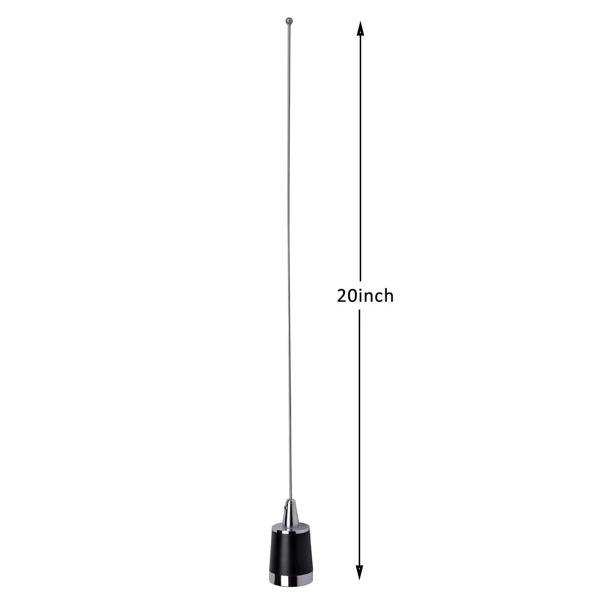 HYS Amateur Antennas Dual-Band NMO 20 Inch Antenna VHF 144/UHF 430MHz NMO L Shape Mount Mobile Antenna Bracket W/13 ft RG58 Coax Cable NMO to UHF-male/PL259 for Motorola Kenwood Midland Mobile Radios - Image 3