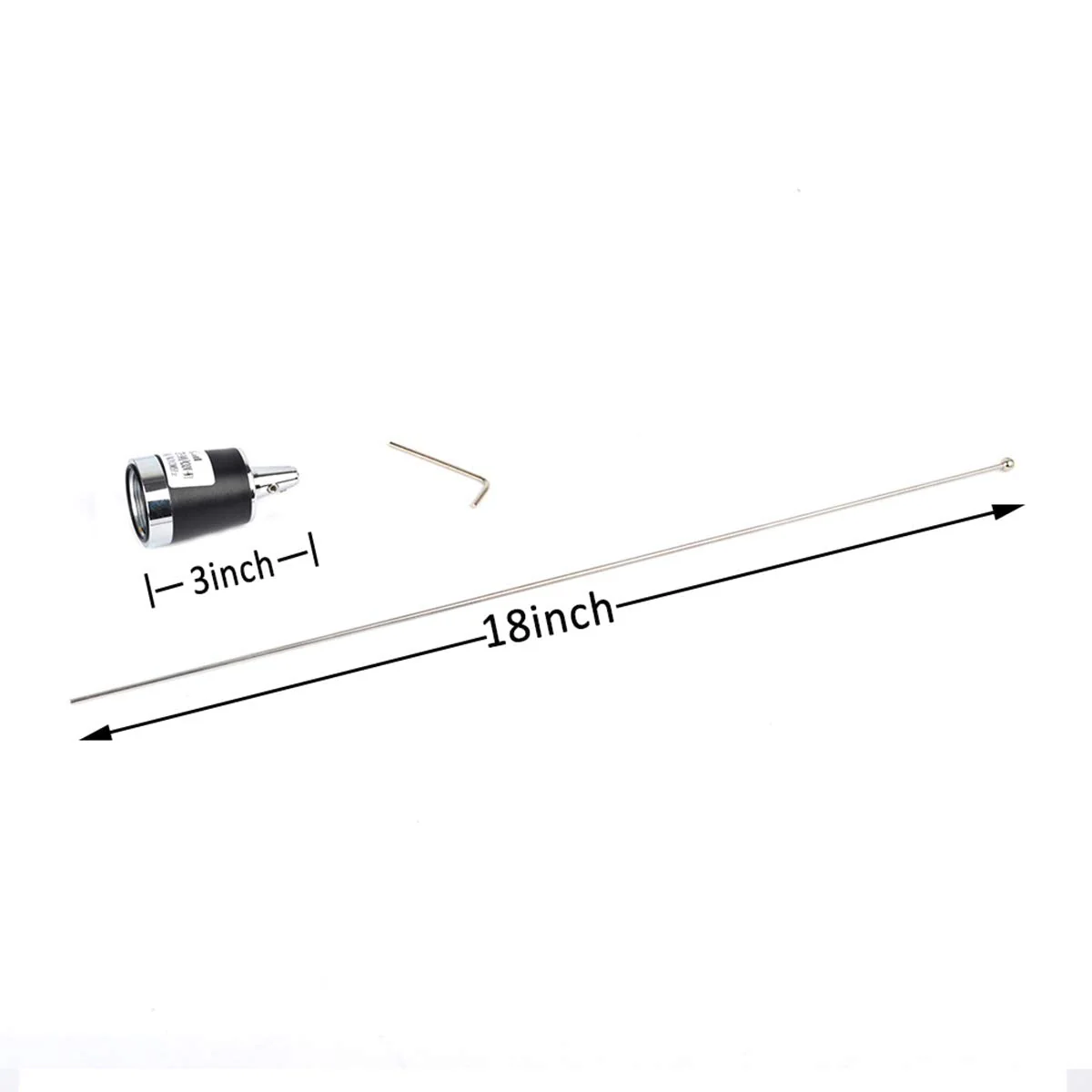 HYS Amateur Antennas Dual-Band NMO 20 Inch Antenna VHF 144/UHF 430MHz NMO L Shape Mount Mobile Antenna Bracket W/13 ft RG58 Coax Cable NMO to UHF-male/PL259 for Motorola Kenwood Midland Mobile Radios - Image 4