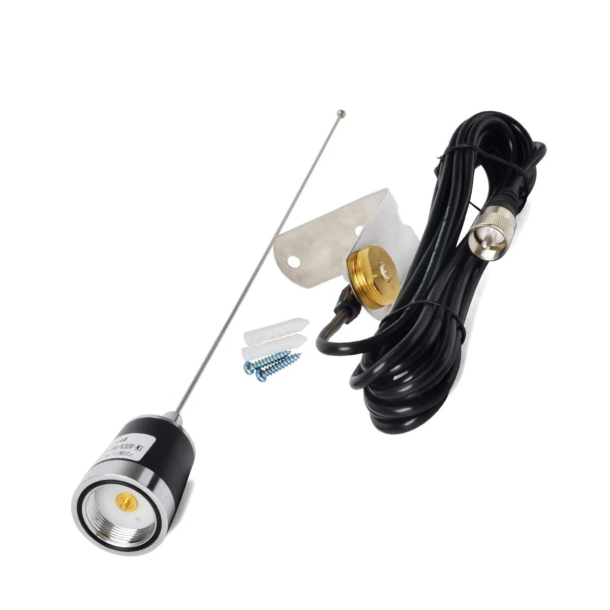 HYS Amateur Antennas Dual-Band NMO 20 Inch Antenna VHF 144/UHF 430MHz NMO L Shape Mount Mobile Antenna Bracket W/13 ft RG58 Coax Cable NMO to UHF-male/PL259 for Motorola Kenwood Midland Mobile Radios - Image 8