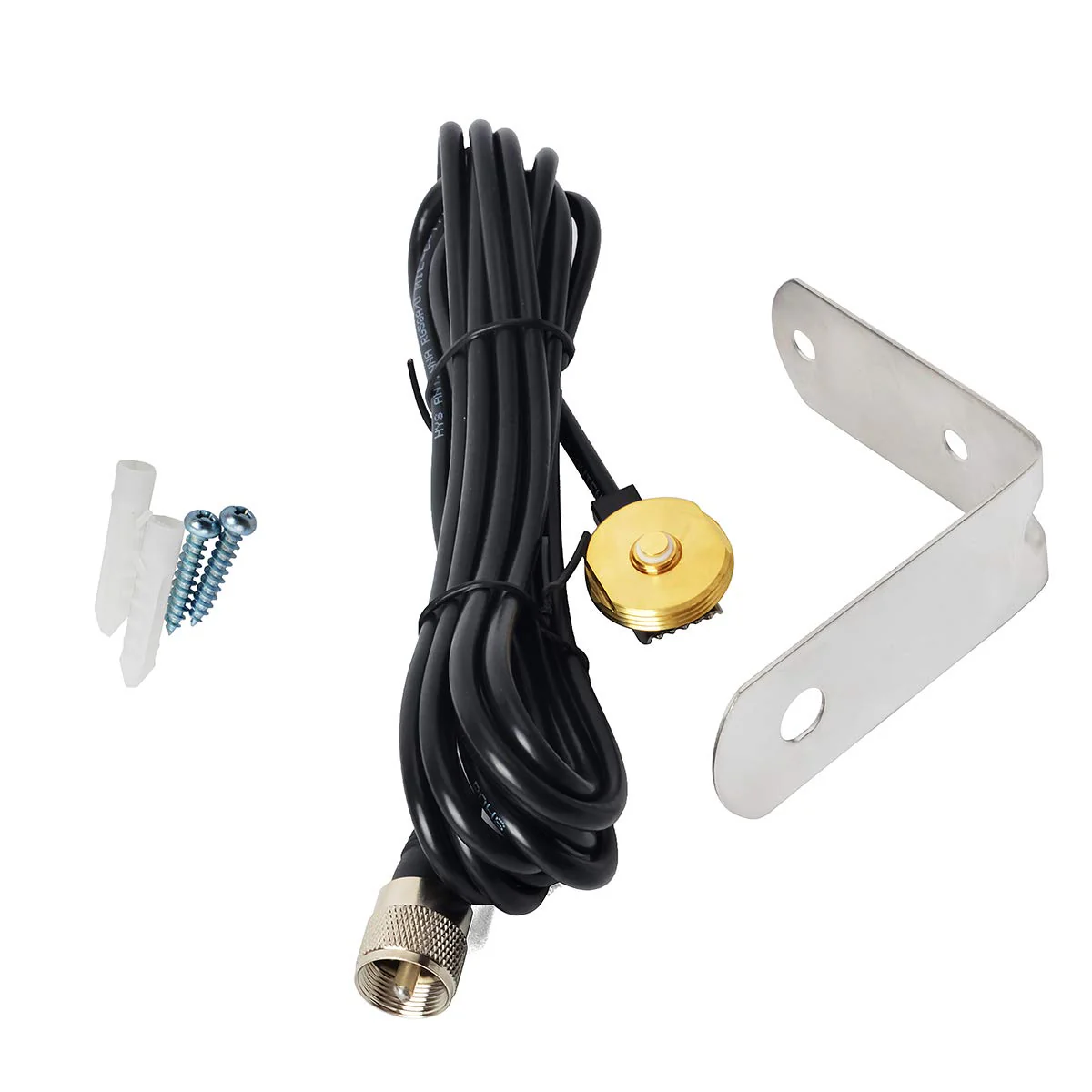 HYS Amateur Antennas Dual-Band NMO 20 Inch Antenna VHF 144/UHF 430MHz NMO L Shape Mount Mobile Antenna Bracket W/13 ft RG58 Coax Cable NMO to UHF-male/PL259 for Motorola Kenwood Midland Mobile Radios - Image 9