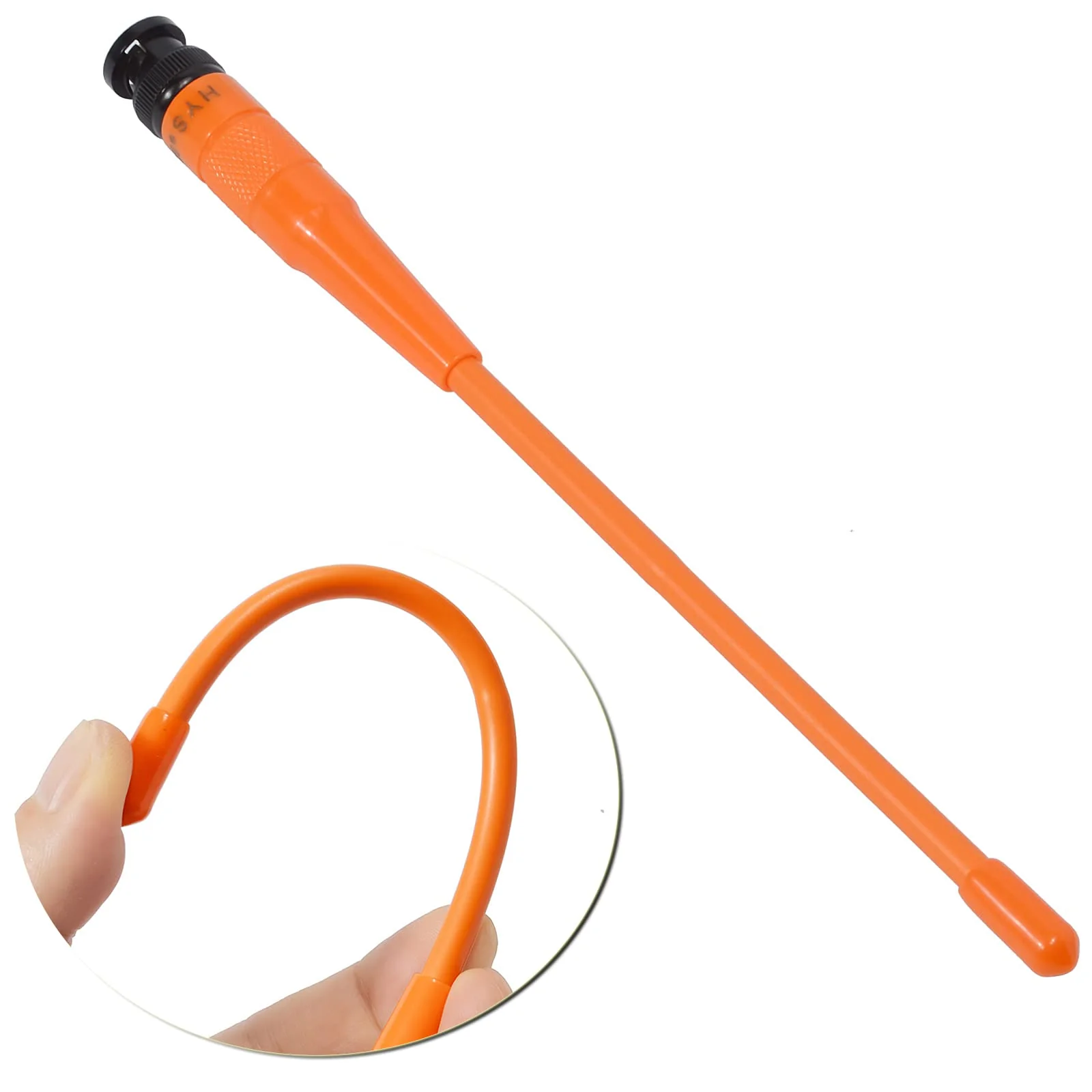 HYS BNC HT Antenna, 144/440 MHz Dual-Band High Gain Handheld Antenna for ICOM IC-V9 Motorola HT440 CP500 Uniden Bearcat Whistler VHF/UHF Ham Radio (Pack of 2) Orange 2pcs - Image 4