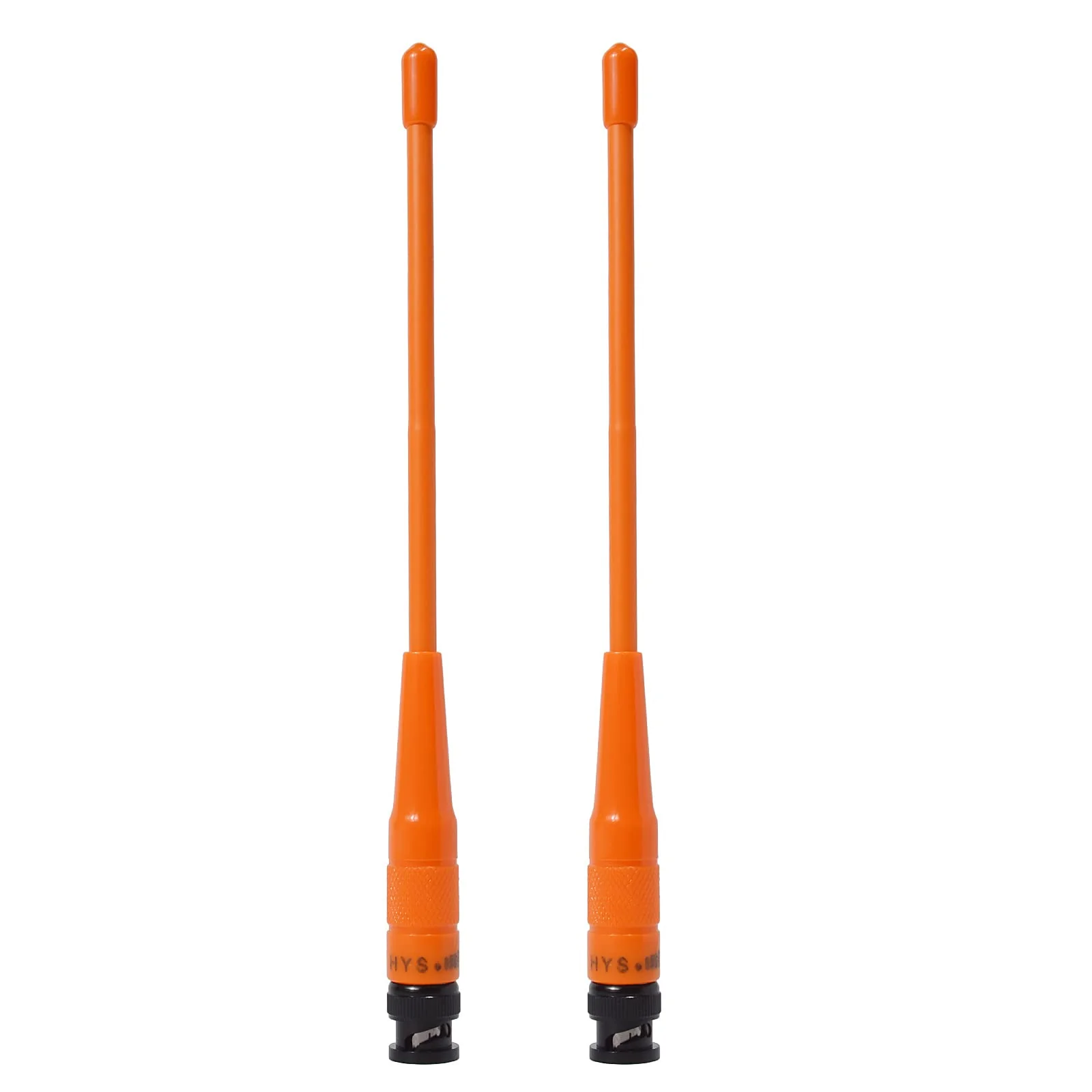 HYS BNC HT Antenna, 144/440 MHz Dual-Band High Gain Handheld Antenna for ICOM IC-V9 Motorola HT440 CP500 Uniden Bearcat Whistler VHF/UHF Ham Radio (Pack of 2) Orange 2pcs - Image 7