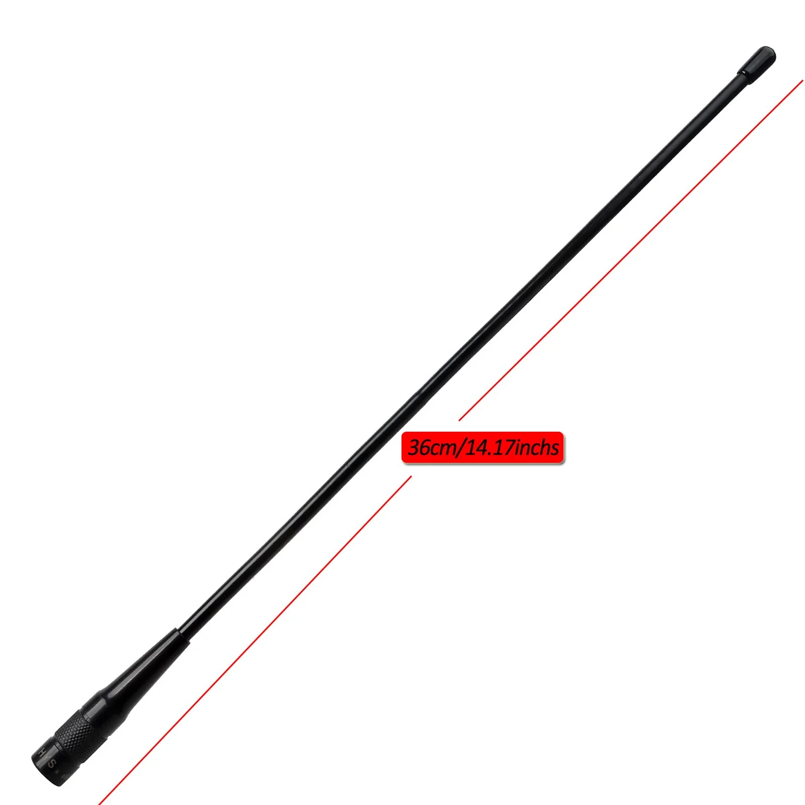HYS GMRS HT Pre Tuned SMA Male Base Antenna, UHF 462-467Mhz Walkie Talkie Antenna for 460-470Mhz Midland WOUXUN Motorola Kenwood Icom Vertex Blackbox HYT Hytera Two Way Radio Black 2PCS (462-467Mhz) - Image 4