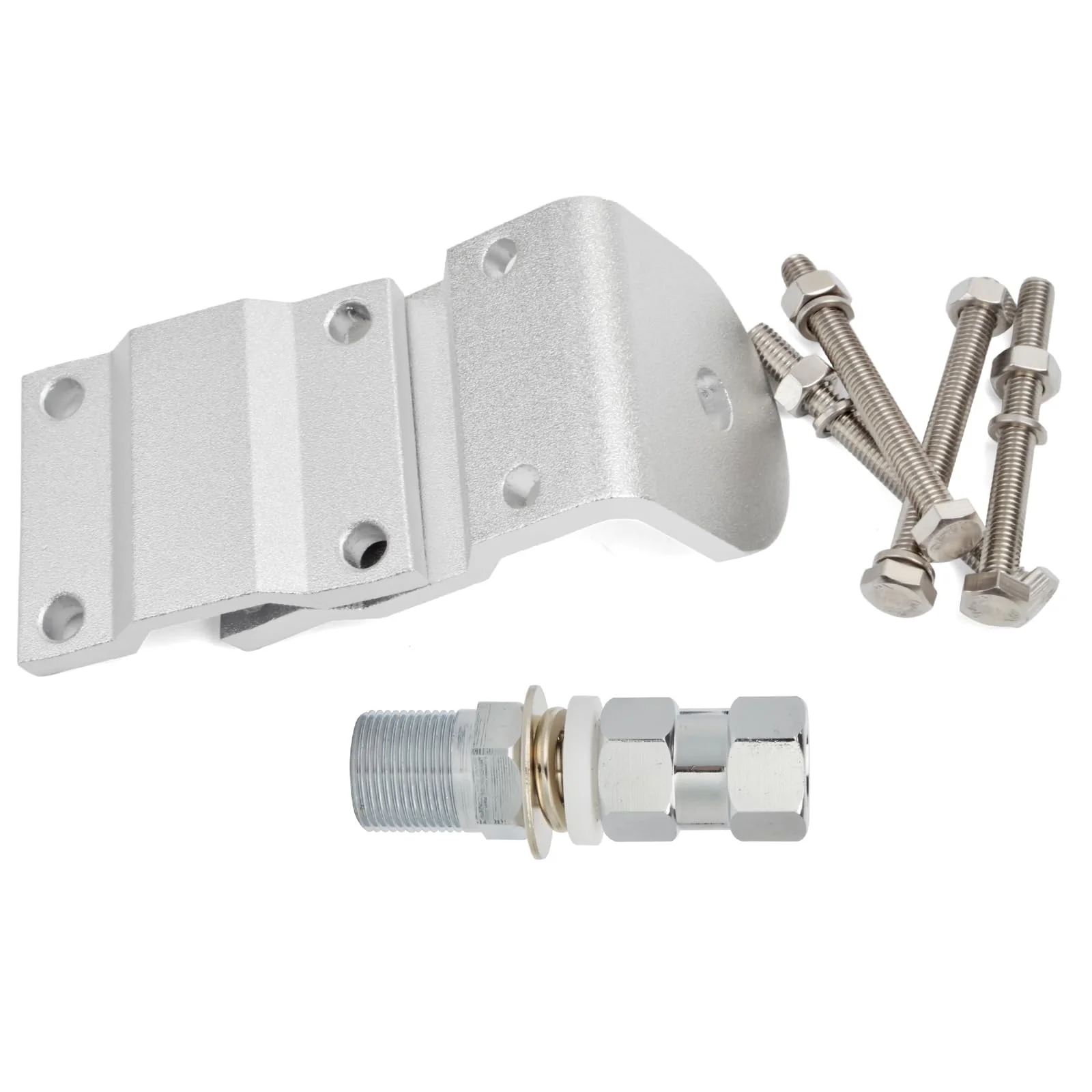 HYS Heavy Duty Groove CB Radio Antenna Mount W/ SO239 Stud, Double Aluminum Single Groove Roll Bar/Mirror Mounting Bracket - Image 9