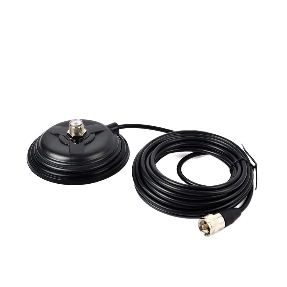 HYS TC-110M CB/VHF/UHF/HF Ham Radio Antenna Magnet Mount SO-239 Connection Style W/5M(16.4ft) RG58 Coaxial Cable PL-259 Plug - Image 7