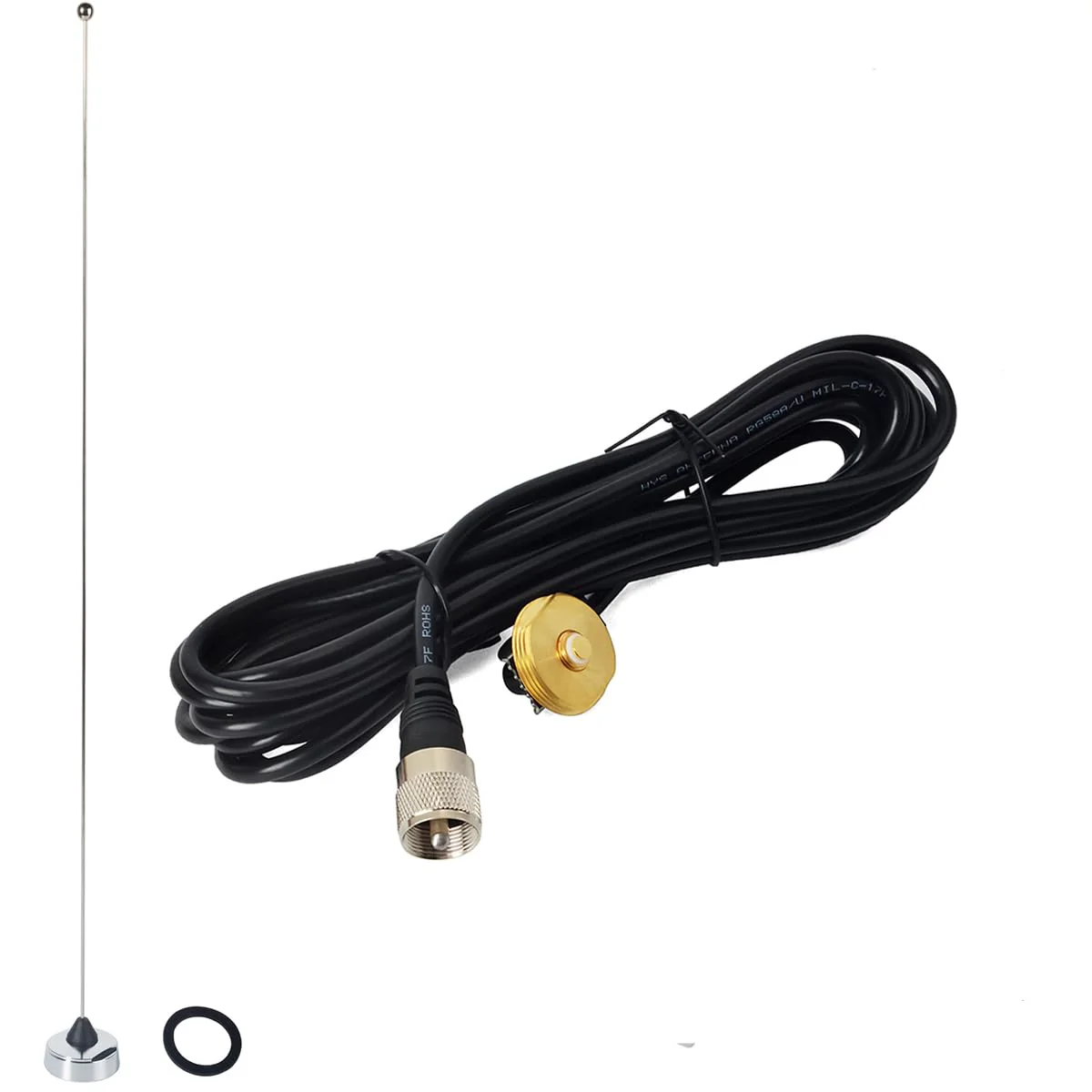 HYS TCJ-N1 VHF NMO 136-174 Mhz Mobile Vehicle FM Tranceiver 2M Antenna with 13 ft RG58 Coax Cable NMO to UHF PL259 Connector for Yaesu Kenwood HYT Vertex Icom Mobile Radios - Image 7