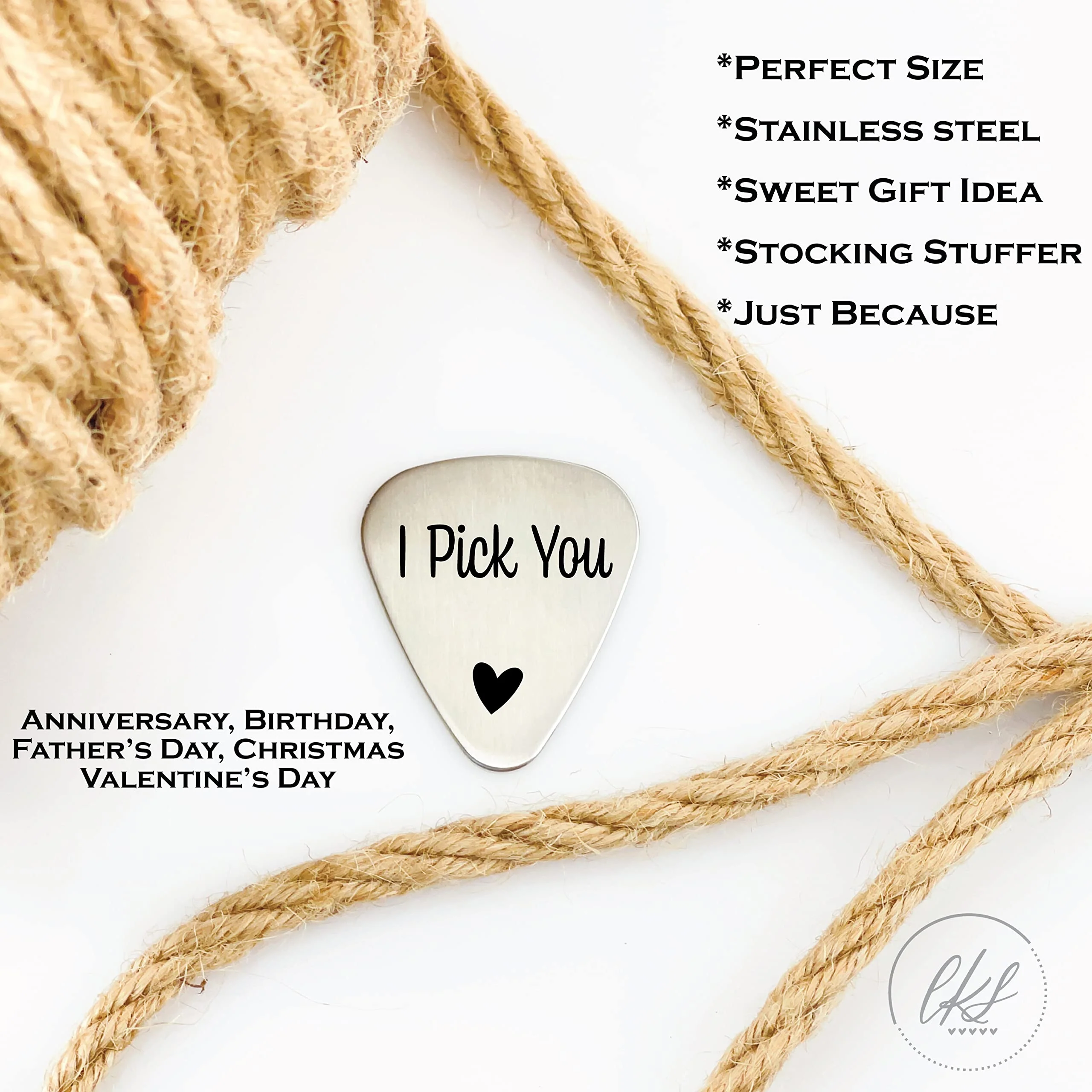 I Pick You Guitar Pick For Him Mens Gift Idea for Him Christmas Gift for Him Birthday Gift for Him Valentines Day Gift for Him FBA-YOU-PICK (#2) #2 - Image 3