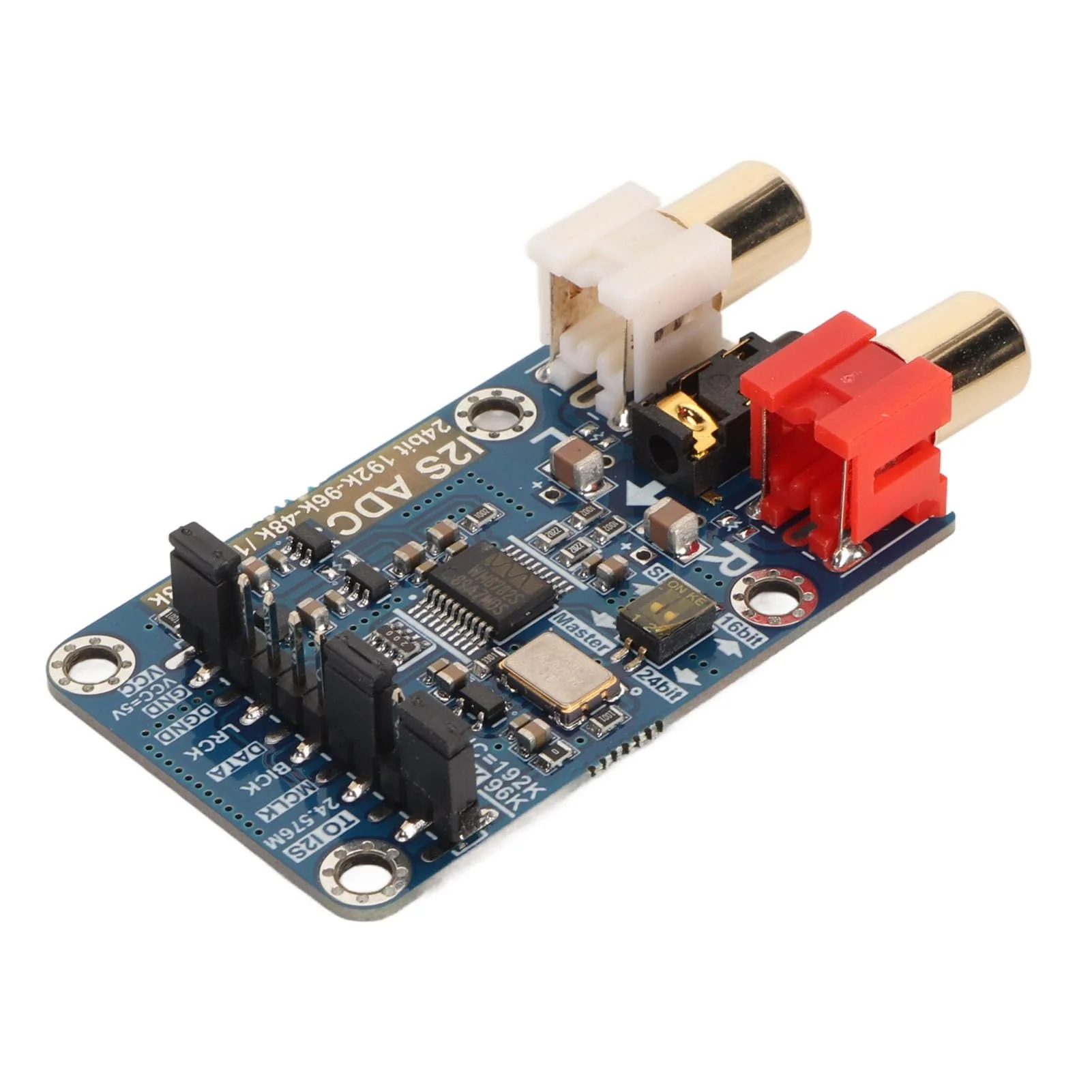 I2S ADC Audio Card Module, 24bit 192k 96k Master Mode Development Board, Lossless Digital Audio I2S ADC Decoder, 3.5mm or Input - Image 4