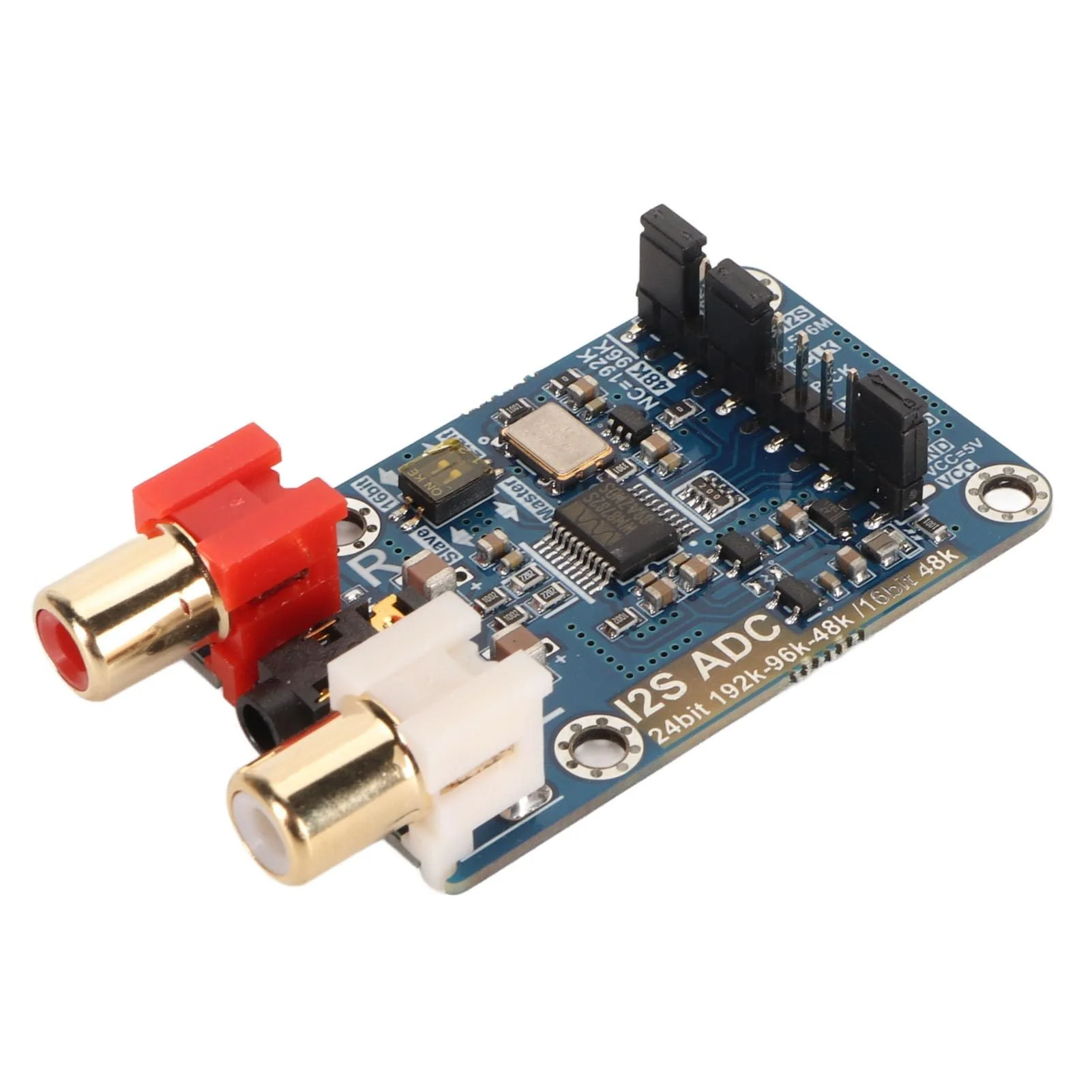 I2S ADC Audio Card Module, 24bit 192k 96k Master Mode Development Board, Lossless Digital Audio I2S ADC Decoder, 3.5mm or Input - Image 5