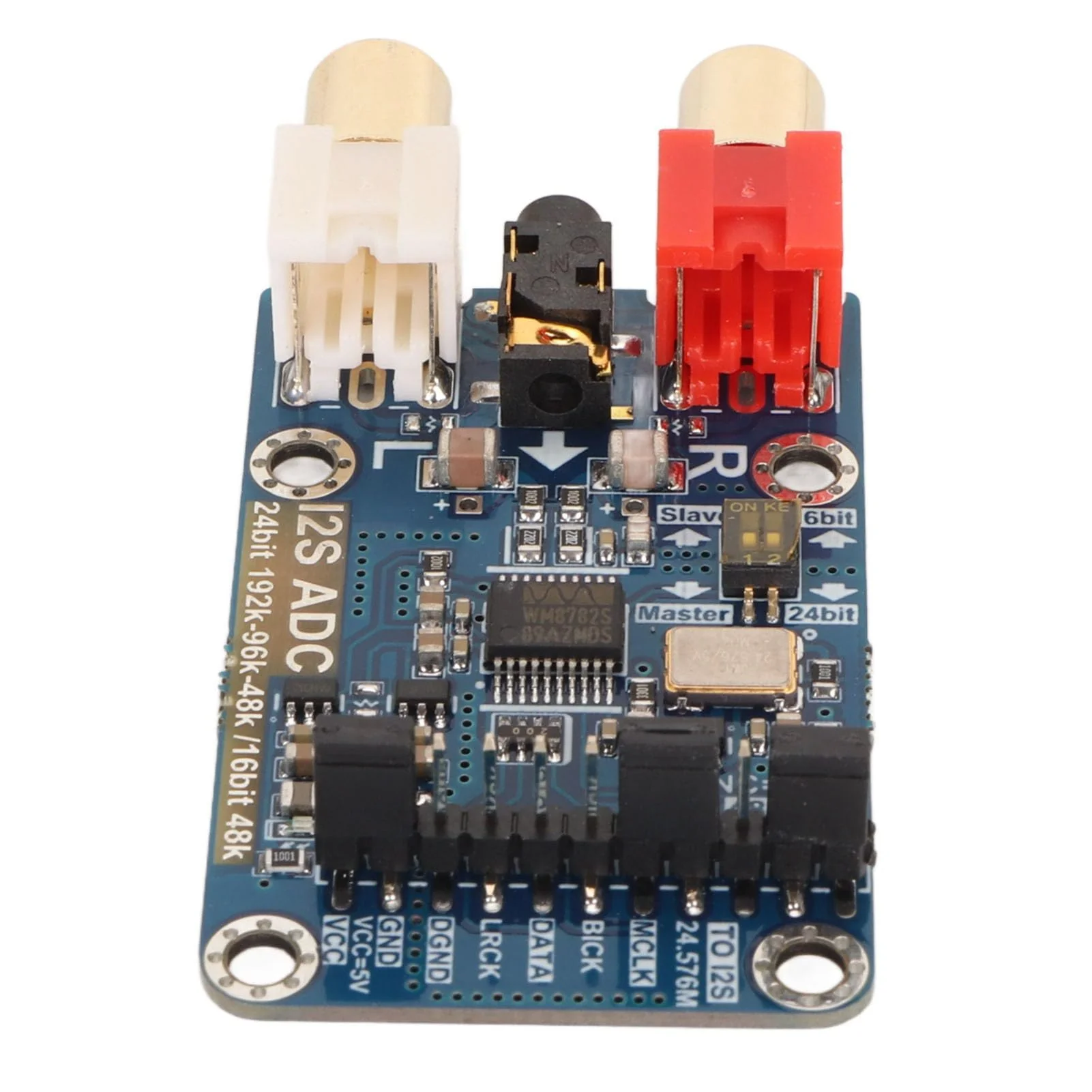 I2S ADC Audio Card Module, 24bit 192k 96k Master Mode Development Board, Lossless Digital Audio I2S ADC Decoder, 3.5mm or Input - Image 6