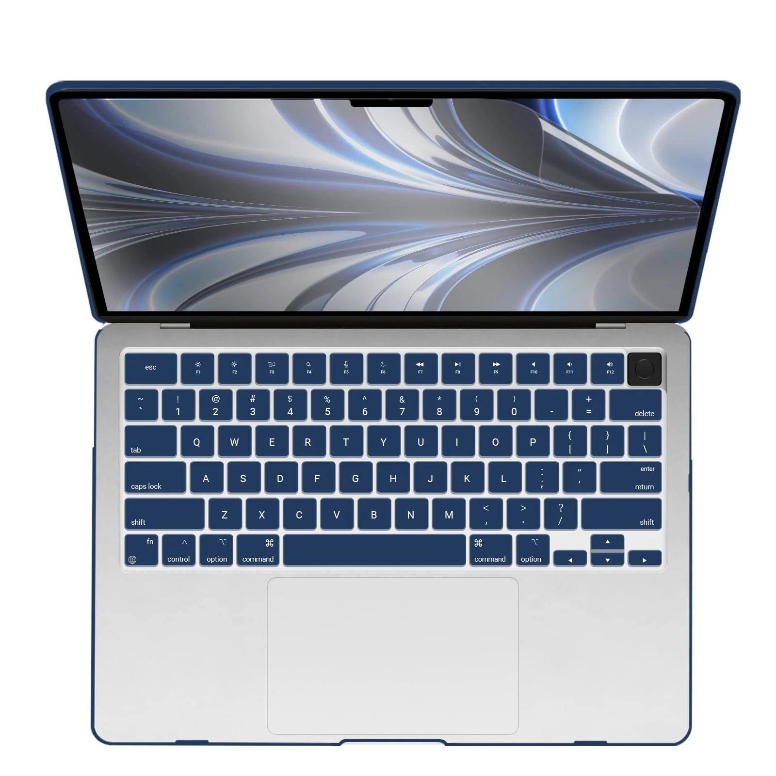 IBENZER Compatible with 2024 2023 2022 MacBook Air 13 inch Case M3 A3113 M2 A2681, HardShell Case & KeyboardCover & ScreenFilm & Type-C Adapter for Mac Air 13.6, Navy Blue, AT13-KK-NVBL+2TC For Macbook Air 13.6" M3 A3113 M2 A2681 - Image 7