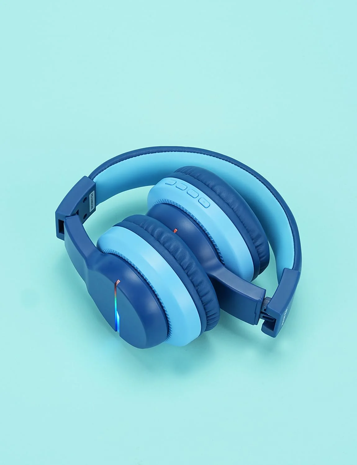 iClever BTH12 Kids Bluetooth Headphones,Colorful LED Lights Wireless Kids Headphones,74/85dBA Safe Volume,85H Playtime,Bluetooth 5.2,Over Ear Headphones Built-in Mic for iPad/Tablet/Airplane,Blue Blue - Image 9