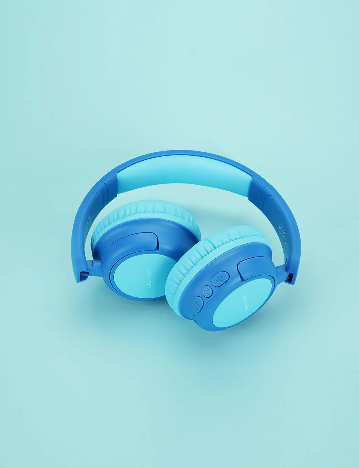 iClever BTH22 Kids Bluetooth Headphones, 60H Play Time, 74/85 dBA Safe Volume, Bluetooth 5.4, USB C, Over Ear Kids Headphones Wireless with Mic AUX Cord for iPad/Tablet/Travel/School, Blue - Image 9
