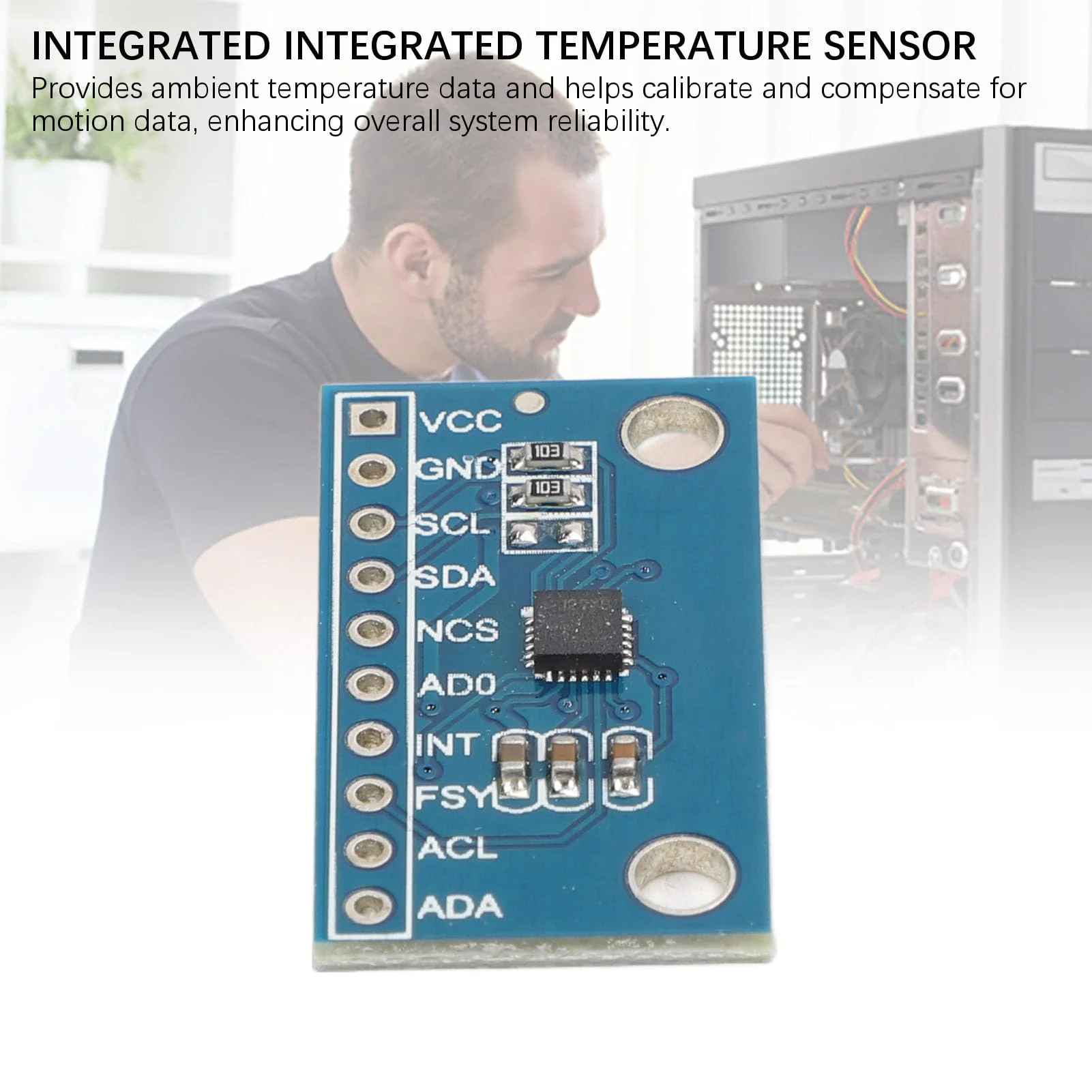 ICM 20948 Sensor Module with Integrated 9-Axis MEMS Motion Tracking Sensor, Energy-Saving 3-Axis Gyroscope - Image 3
