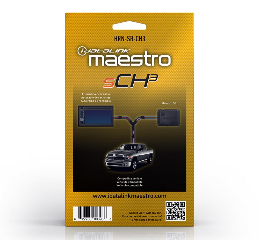 Idatalink Maestro HRN-SR-CH3 T-Harness for Select Chrysler, Dodge, Jeep, RAM Vehicles 2013+, replace factory radio while retaining steering wheel controls & use of amp (ADS-MSR module also required) - Image 4