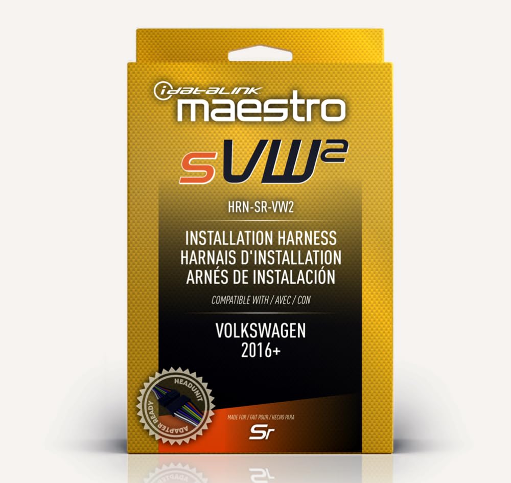 Idatalink Maestro HRN-SR-VW2 T-Harness for Select Volkswagen Vehicles 2016-20, replace The factory radio while retaining steering wheel controls & use of factory amp (ADS-MSR module also required) - Image 3