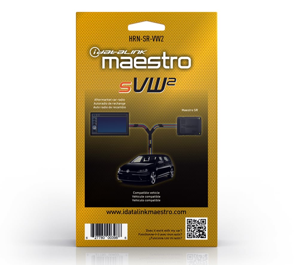 Idatalink Maestro HRN-SR-VW2 T-Harness for Select Volkswagen Vehicles 2016-20, replace The factory radio while retaining steering wheel controls & use of factory amp (ADS-MSR module also required) - Image 4