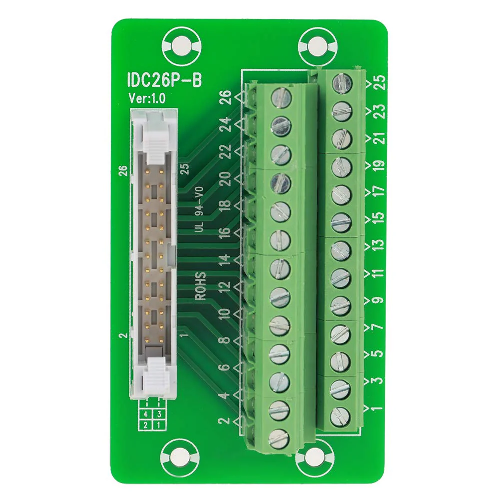 IDC26P DIN Rail Module, DIN Rail Breakout Board Module Terminal Block Module 26-Pin 5mm Interface Module with Plug Breakout Board - Image 6