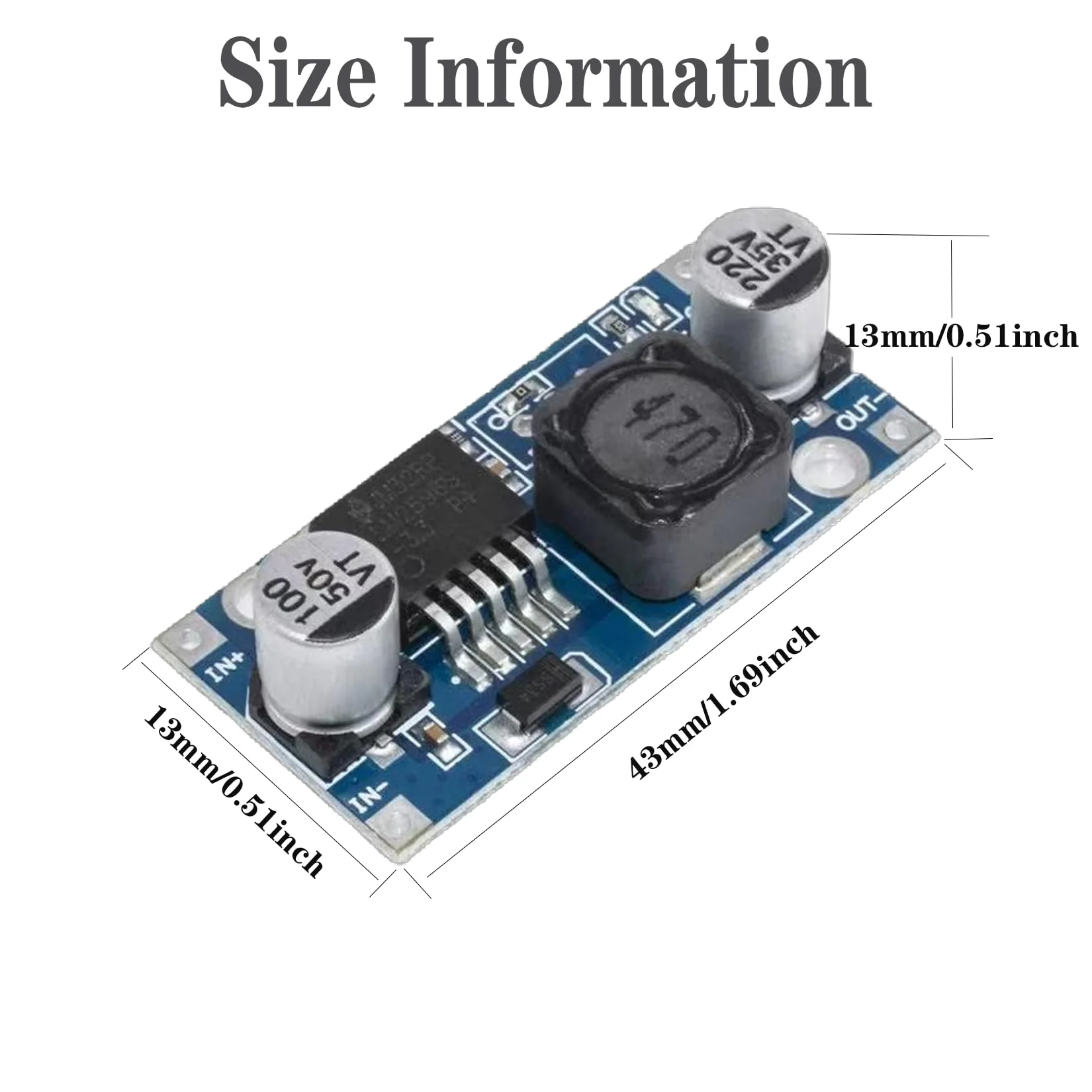 Idota Pack of 10 Step Down Converter, DC-DC 3A Buck Converter Voltage Regulator Adjustable Power Supply Downward Module, 3.2-46V to 1.25-35V DC to DC Converter Module - Image 2