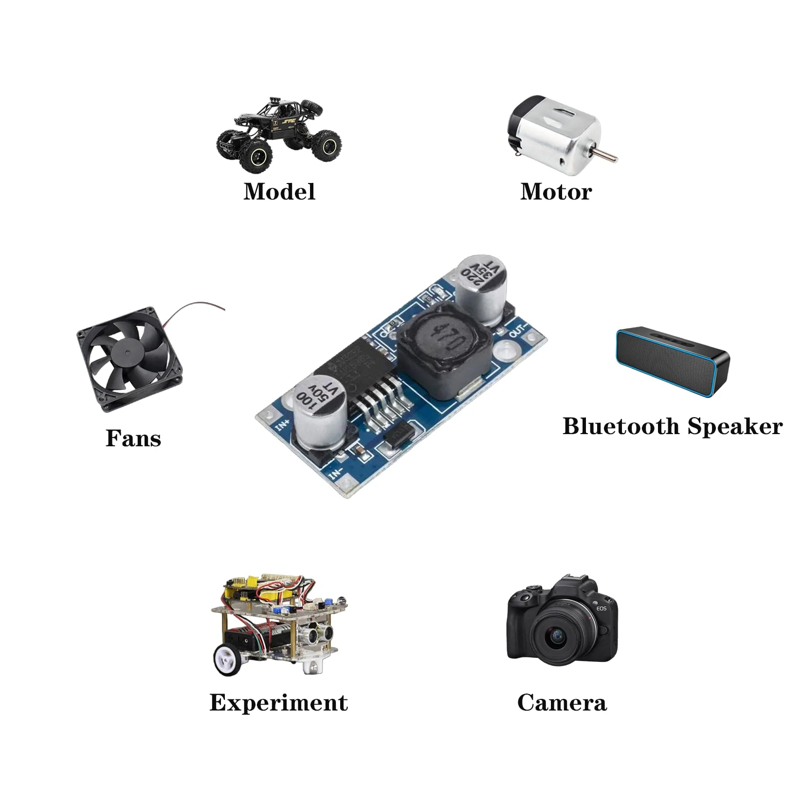 Idota Pack of 10 Step Down Converter, DC-DC 3A Buck Converter Voltage Regulator Adjustable Power Supply Downward Module, 3.2-46V to 1.25-35V DC to DC Converter Module - Image 7