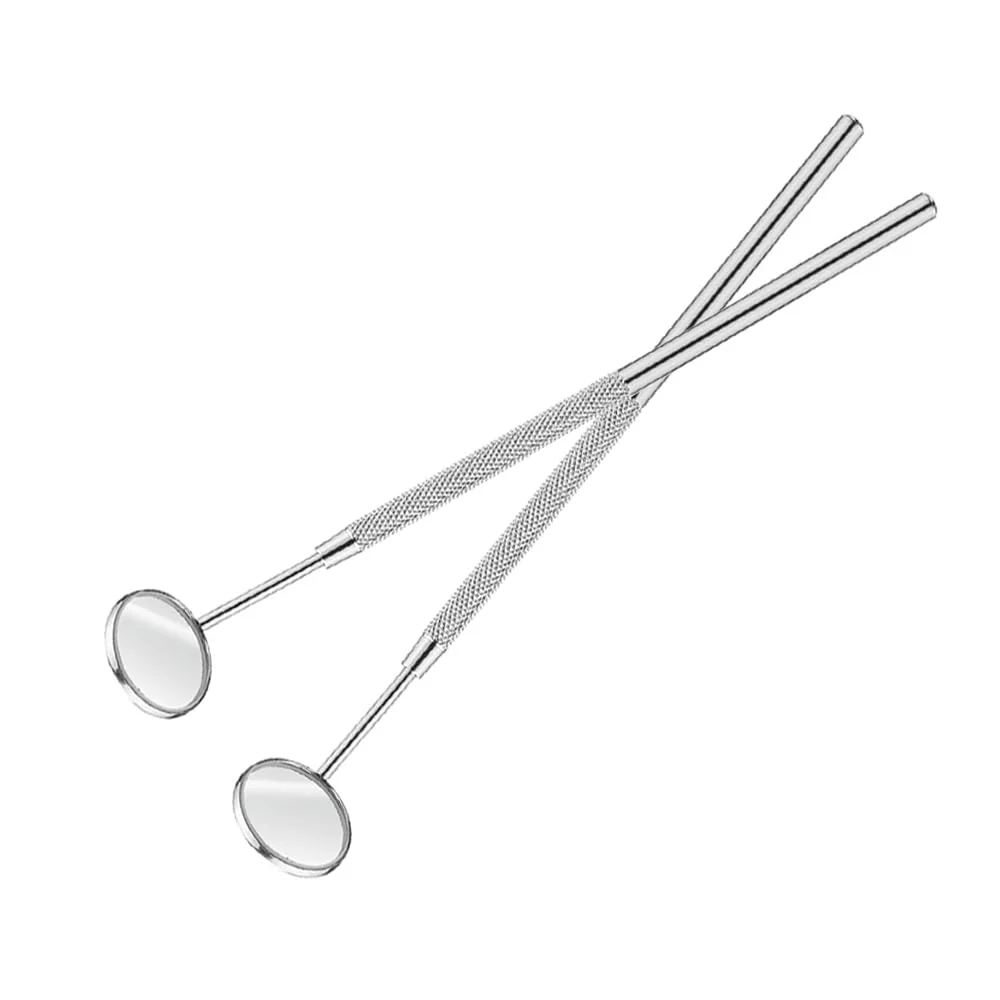 ieron 2 Pieces Stainless Steel Dental Mirror, Surgical Professional Dentist Mirror, Mouth Mirror, Oral Care Checking Instrument and Eyelash Extension - Image 4