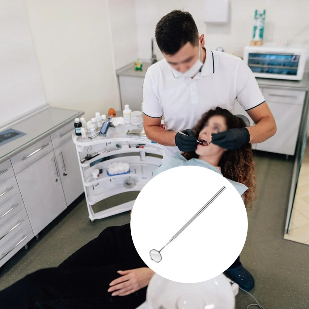 ieron 2 Pieces Stainless Steel Dental Mirror, Surgical Professional Dentist Mirror, Mouth Mirror, Oral Care Checking Instrument and Eyelash Extension - Image 5