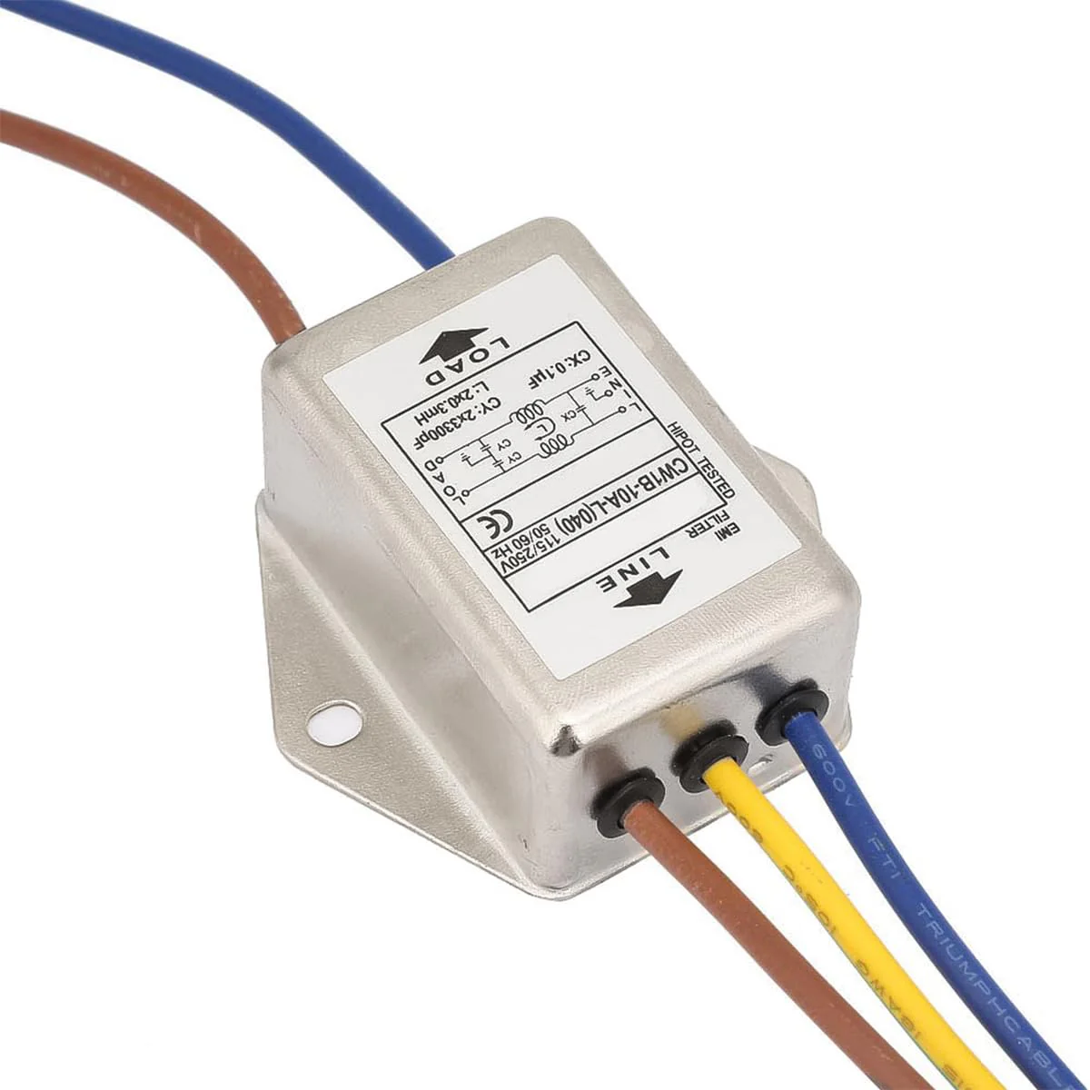 ieron EMI Power Filter 125/250V Electromagnetic Interference Filter CW1B-10A-L (040) Single Phase Filter for Suppression of Impulse Interference - Image 4