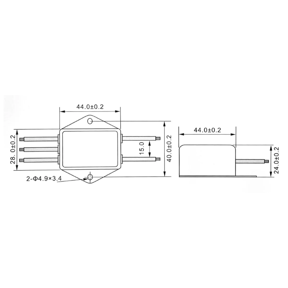 ieron EMI Power Filter 125/250V Electromagnetic Interference Filter CW1B-10A-L (040) Single Phase Filter for Suppression of Impulse Interference - Image 7