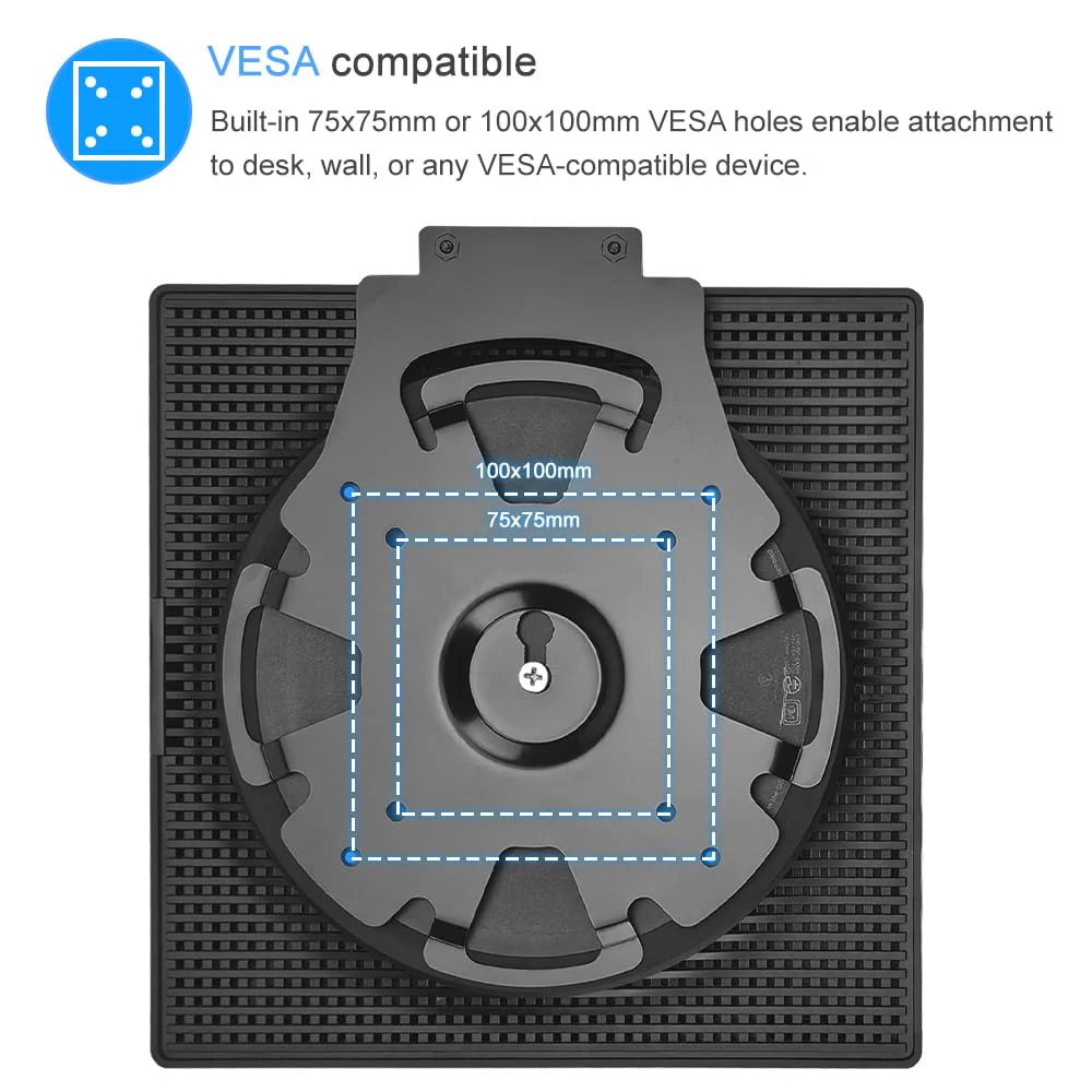 IFCASE Metal Wall/Under Desk Mount Compatible with Sonos Amp, Vesa Bracket Mount for Wireless Amplifier (Black) Black - Image 6