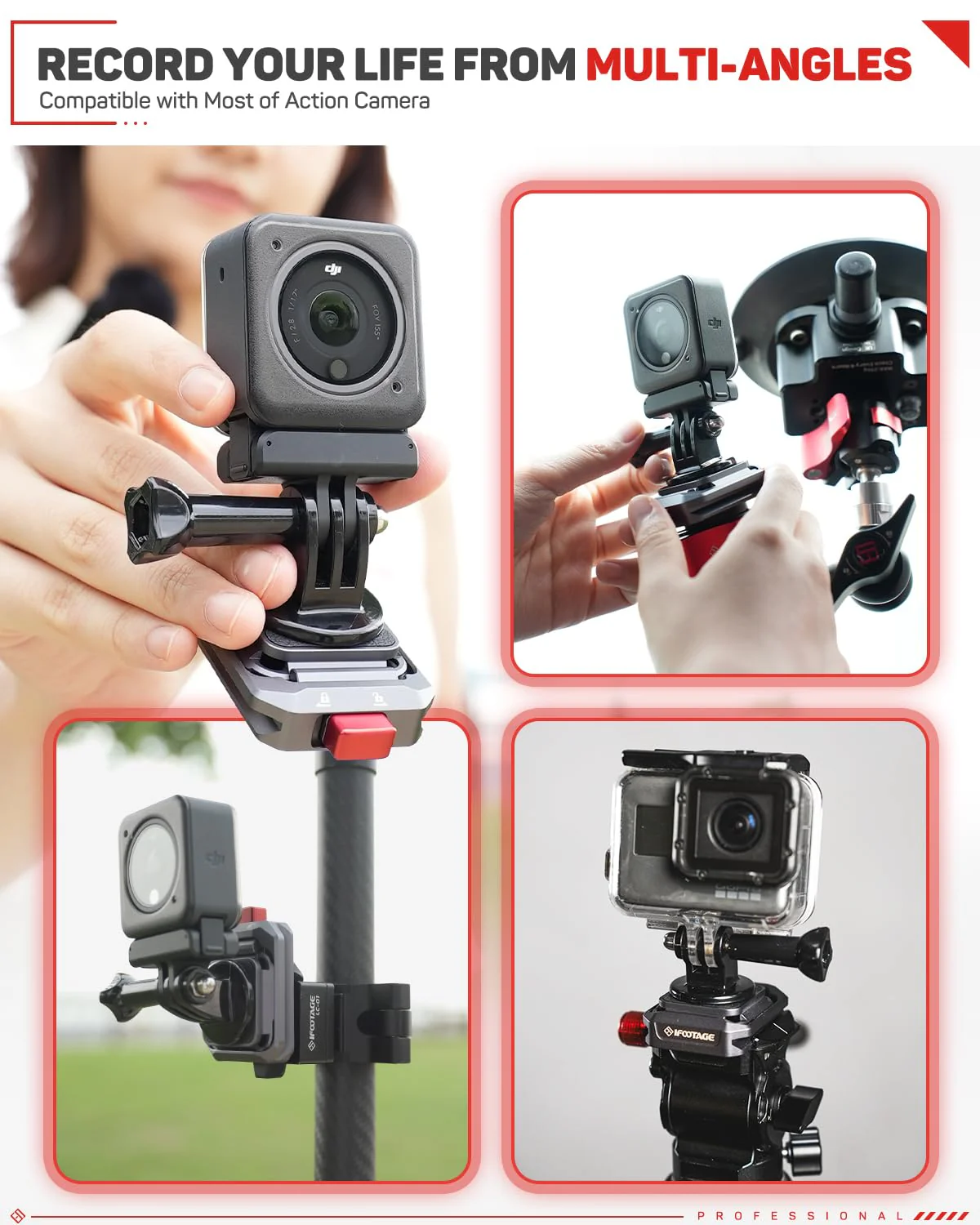 IFOOTAGE Q38 Quick Release Plate, Camera Quick Release Tripod Mount Adapter with 1/4" Screw, QR Adapter for Sony Canon DSLR, Tripods, Monopods, Sliders, Stablizers, Monitors Q38-Standard - Image 6